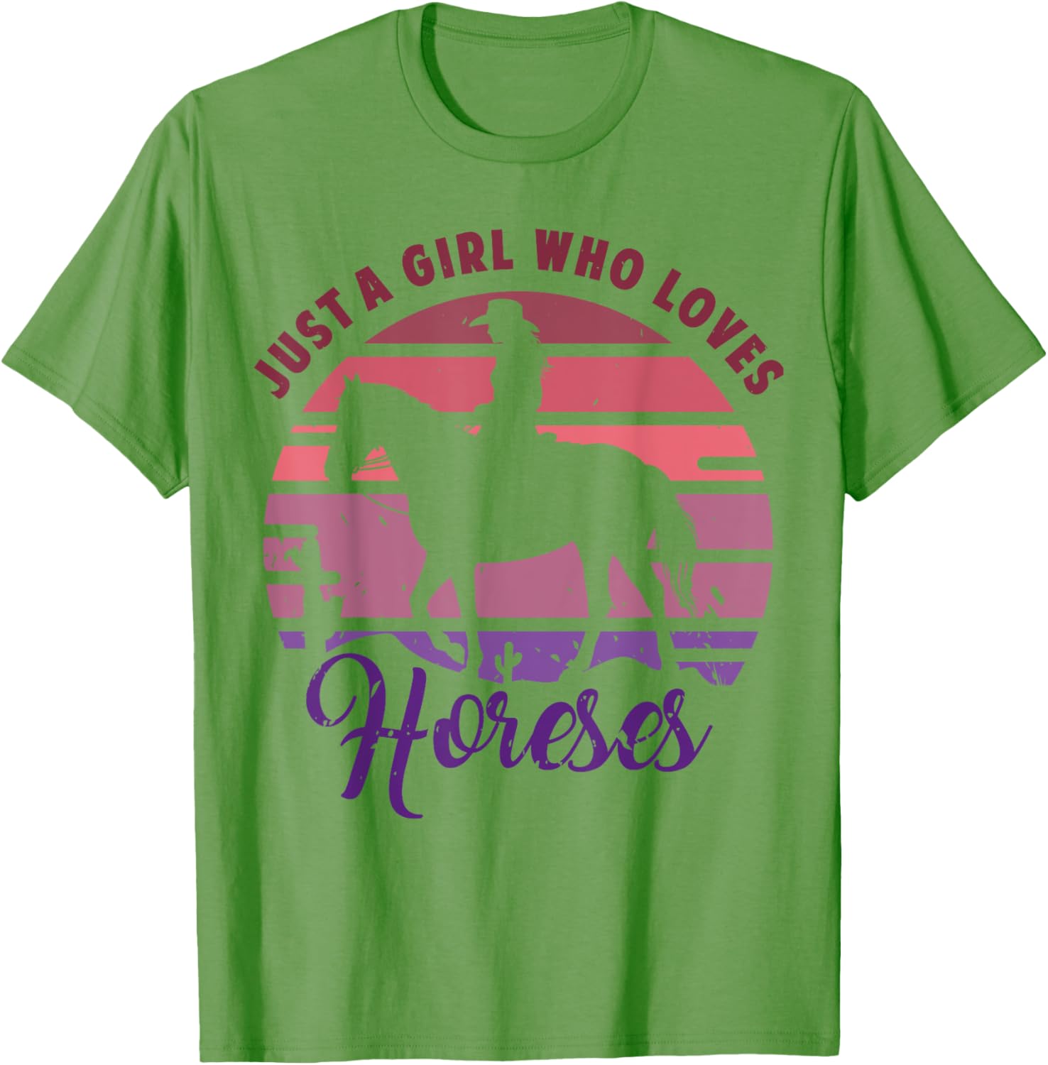 Just A Girl Who Loves Horses T-Shirt for Girls Who Love Horseback Riding - 10