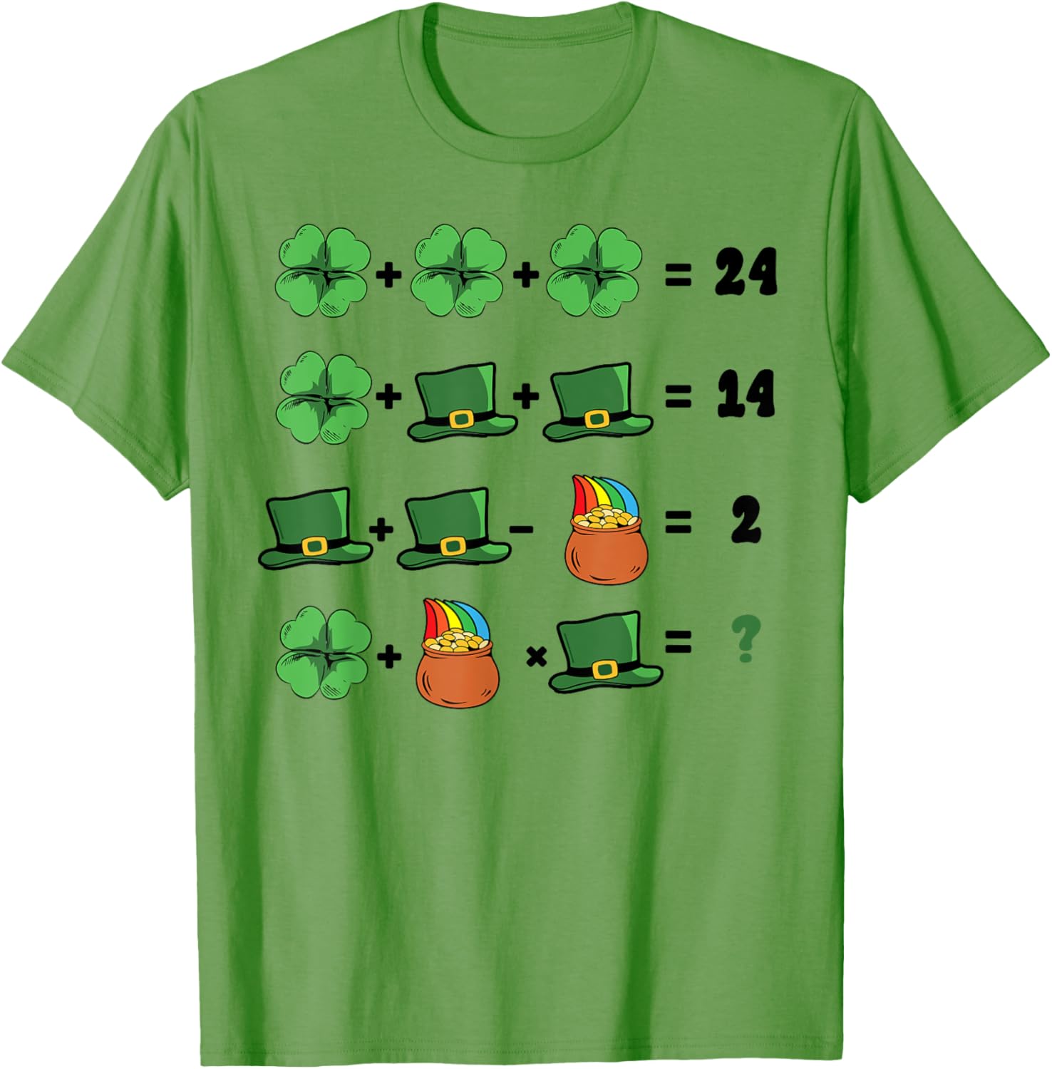 Funny St Patricks Day Shamrock Math Teacher T-Shirt for Irish Celebrations - 5