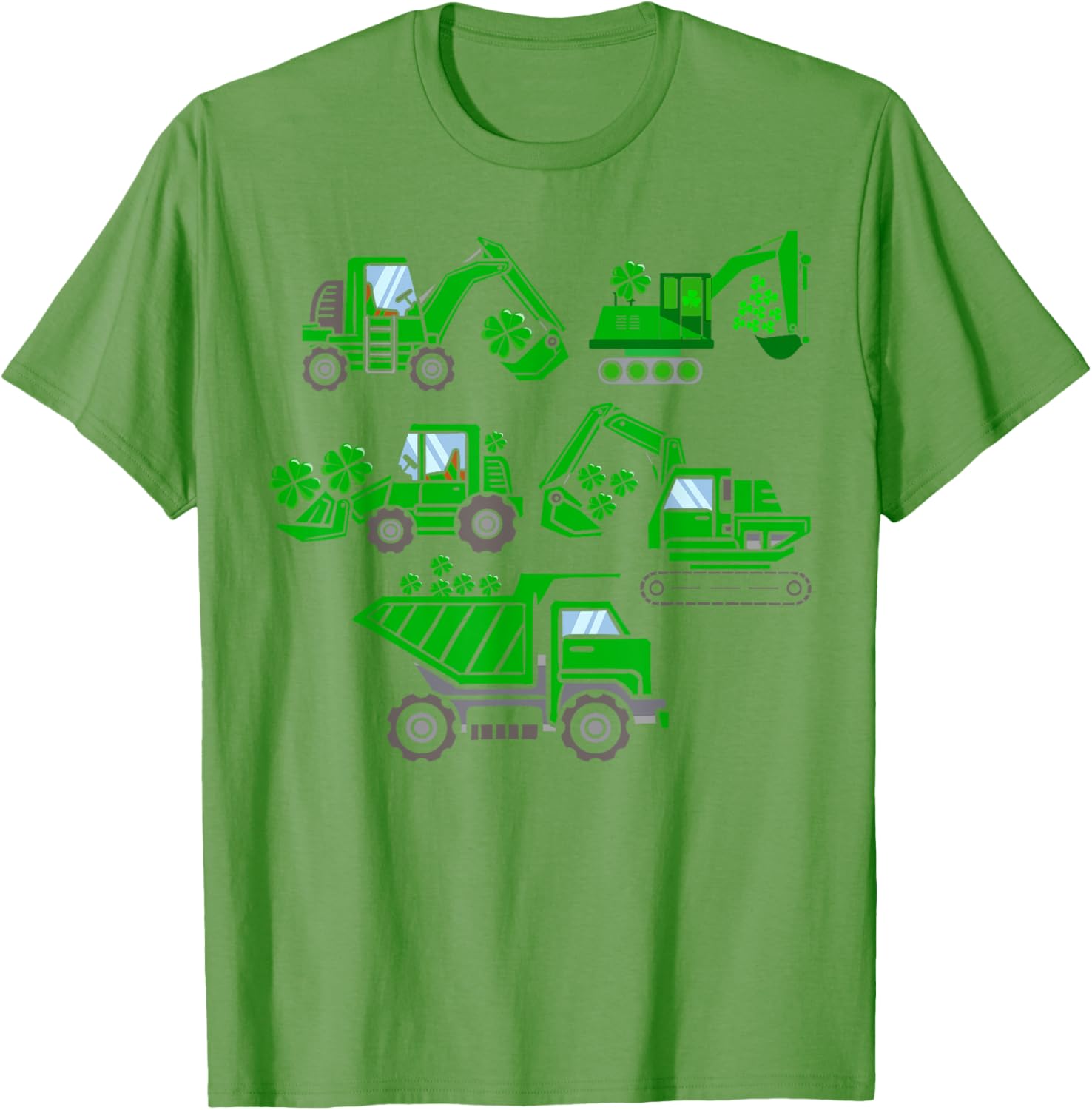 Adorable Kids St Patricks Day Crane Truck Construction T-Shirt for Boys - 5