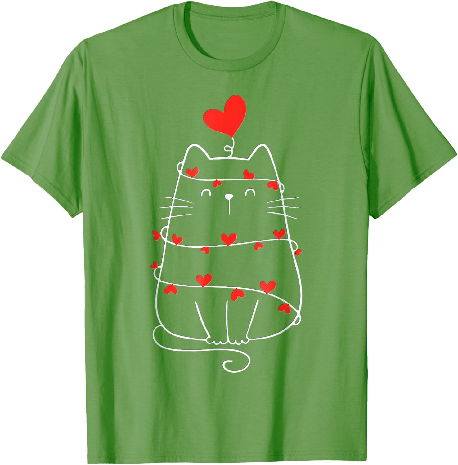 Funny Heart Cat Valentine's Day T-Shirt for Cat Lovers - 19