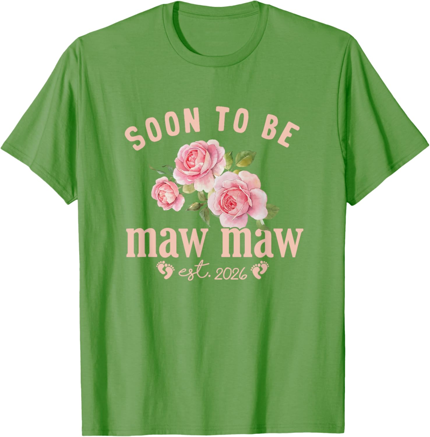 Soon to be Grandma Est 2026 Maw Maw Pregnancy Announcement T-Shirt - 15