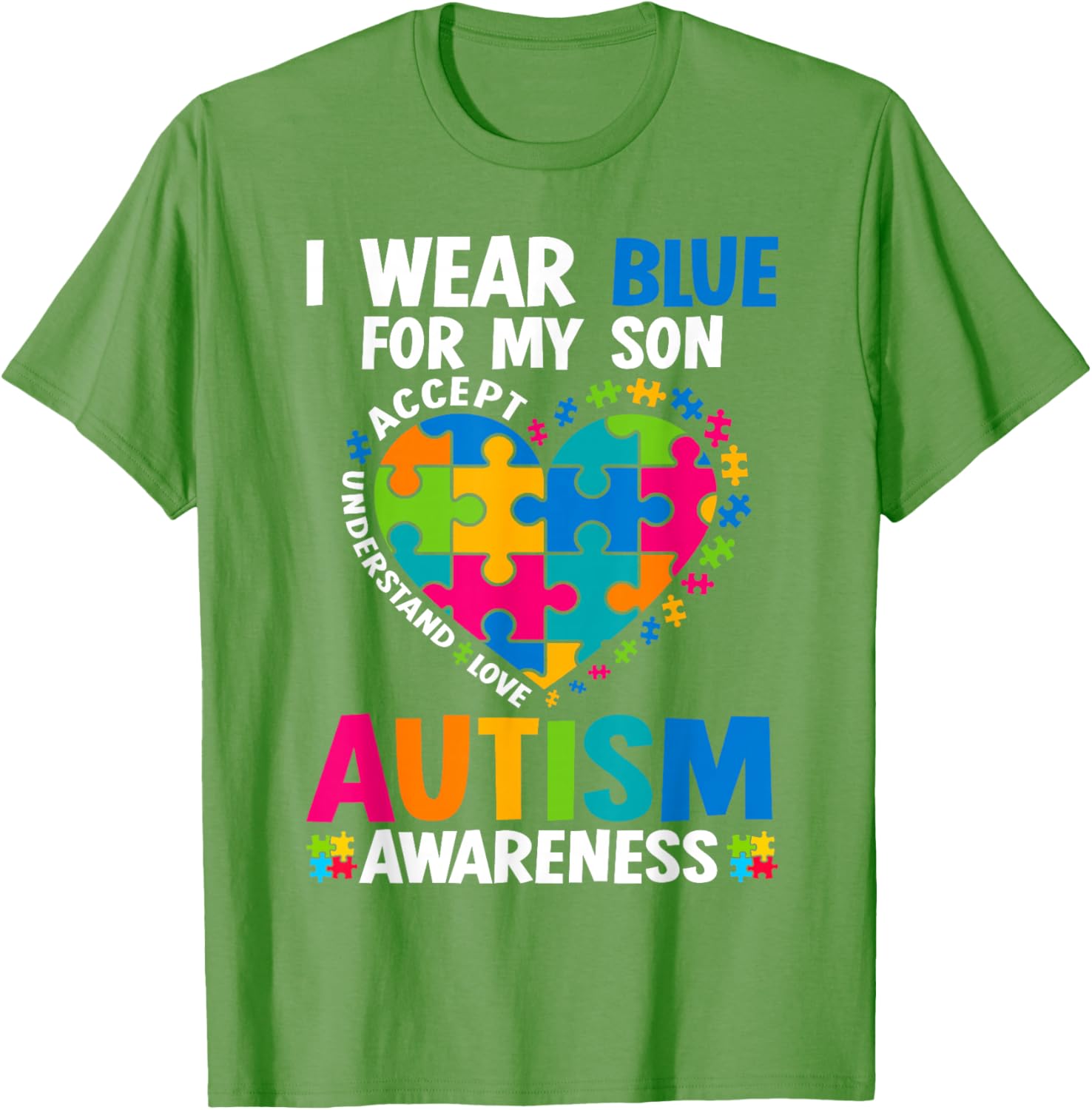 I Wear Blue For My Son Autism Awareness T-Shirt for Proud Parents - 8
