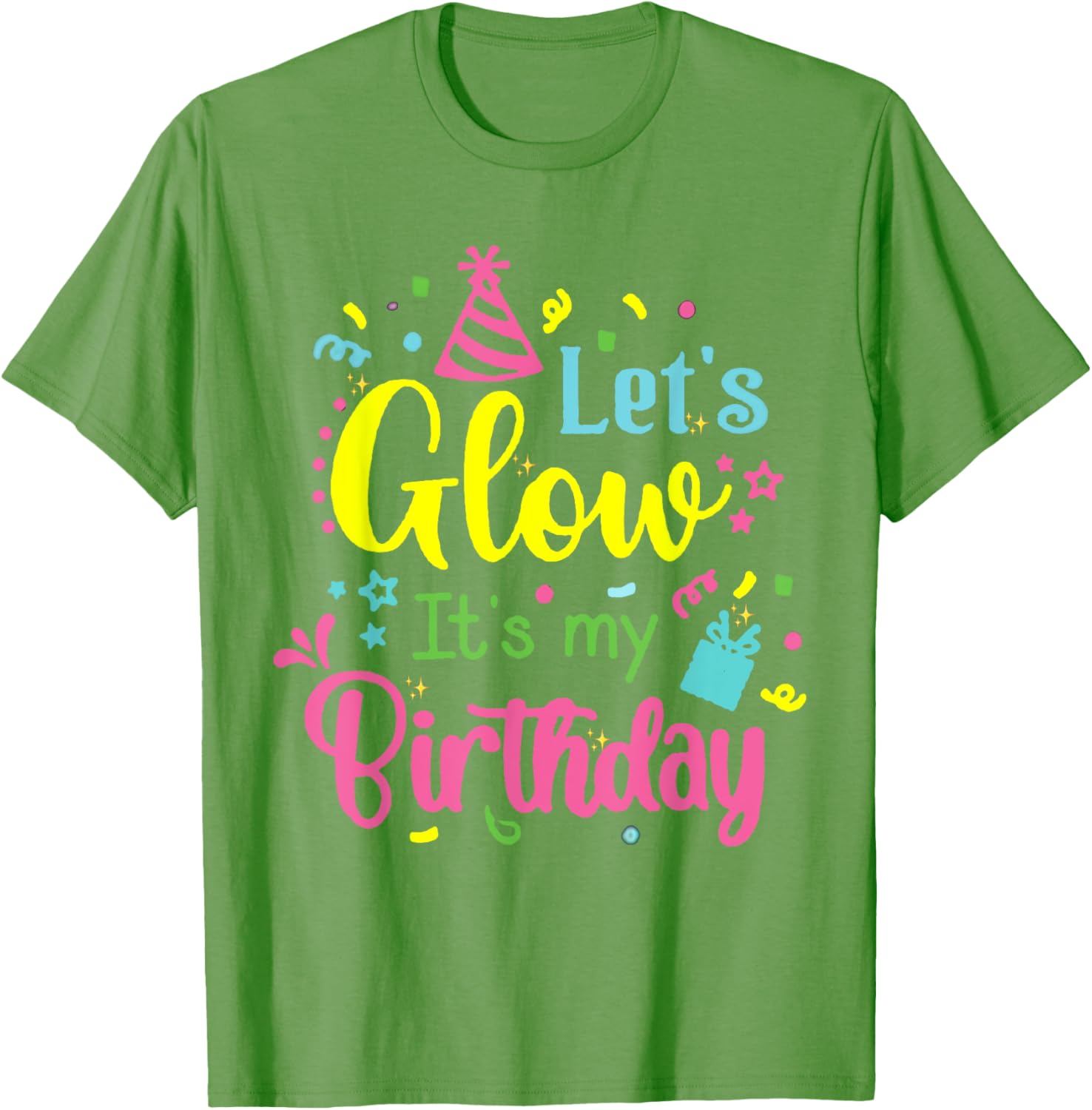 Glow in the Dark 80s Birthday Party Team T-Shirt for Fun Celebrations - 13