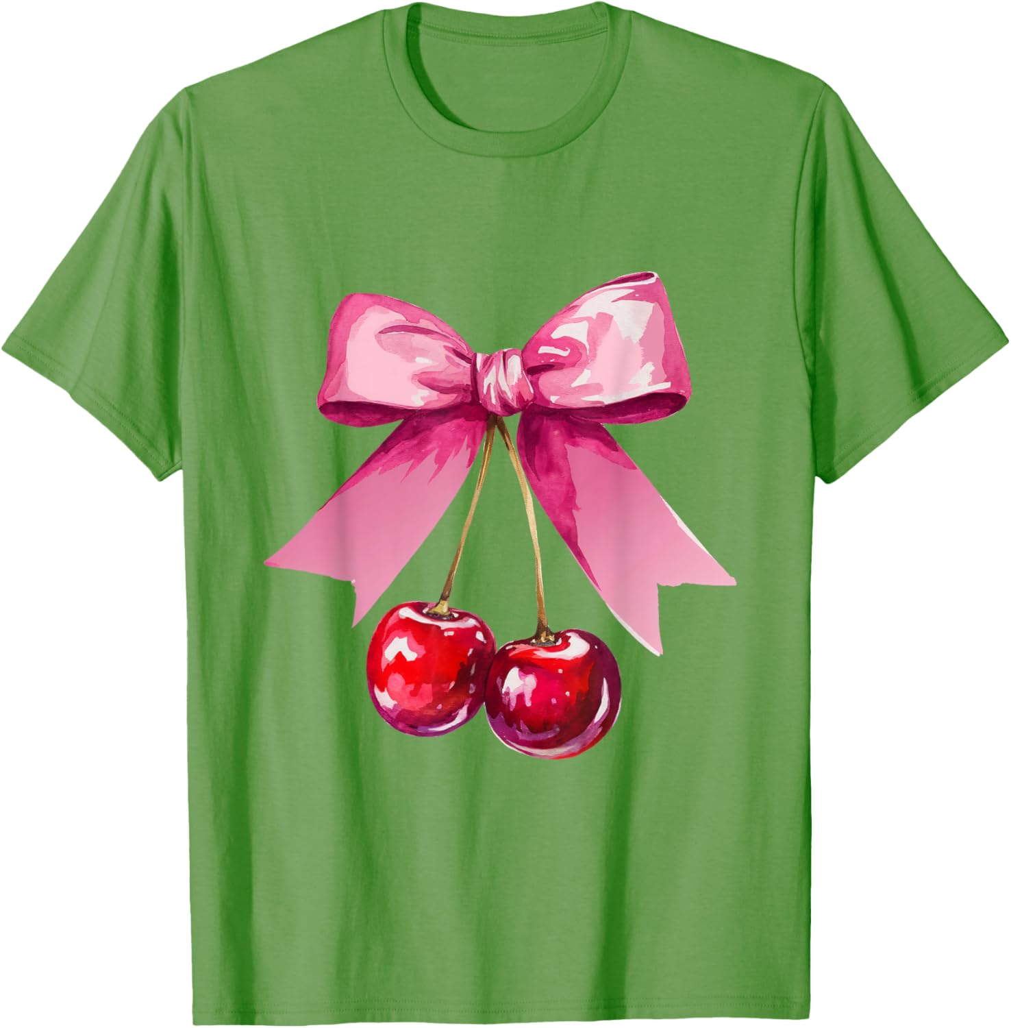 Kawaii Cherry Pink Bow T-Shirt for Cute Valentine's Day Style - 18