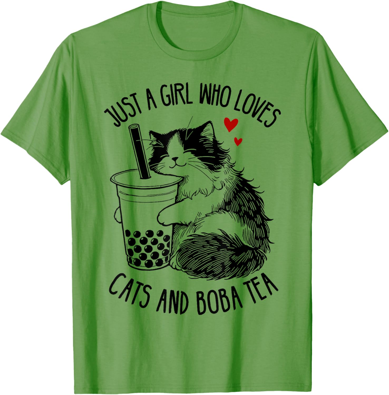 Cute Ragdoll Cat Lover T-Shirt for Girls Who Love Cats and Boba Tea - 20