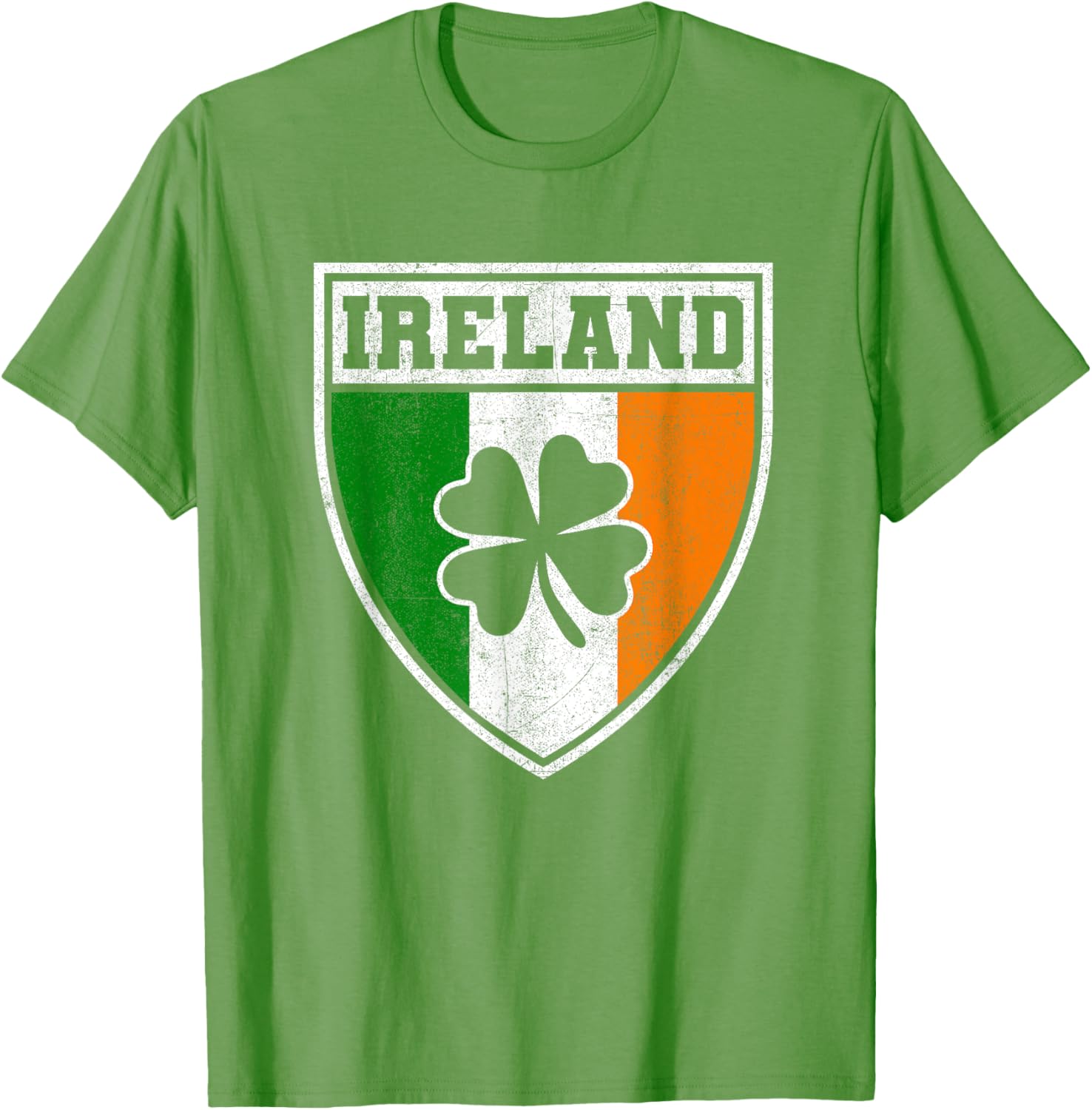 Irish Flag Shield T-Shirt with Shamrock for St Patricks Day Pride - 4
