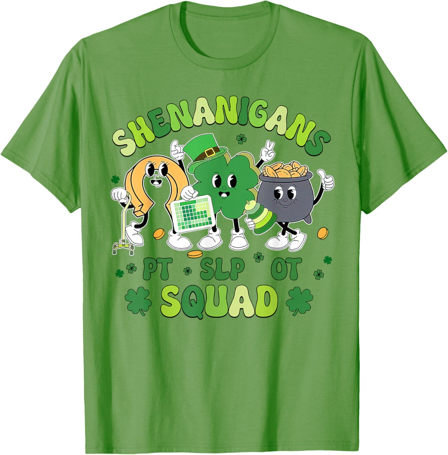 Cute St Patrick's Day Shamrock T-Shirt for Therapy Professionals Team - 1