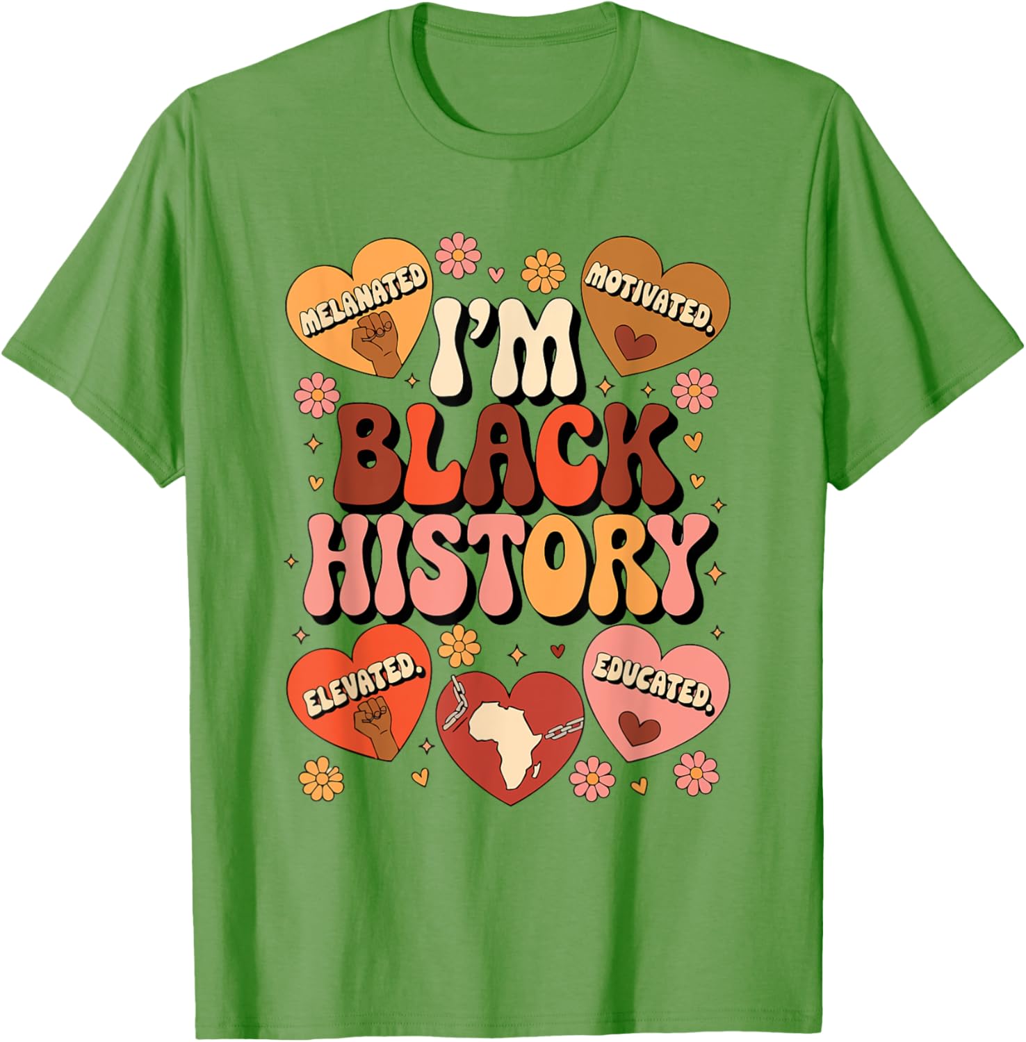 Black History Pride Afro Motivation T-Shirt for Empowered Style - 1