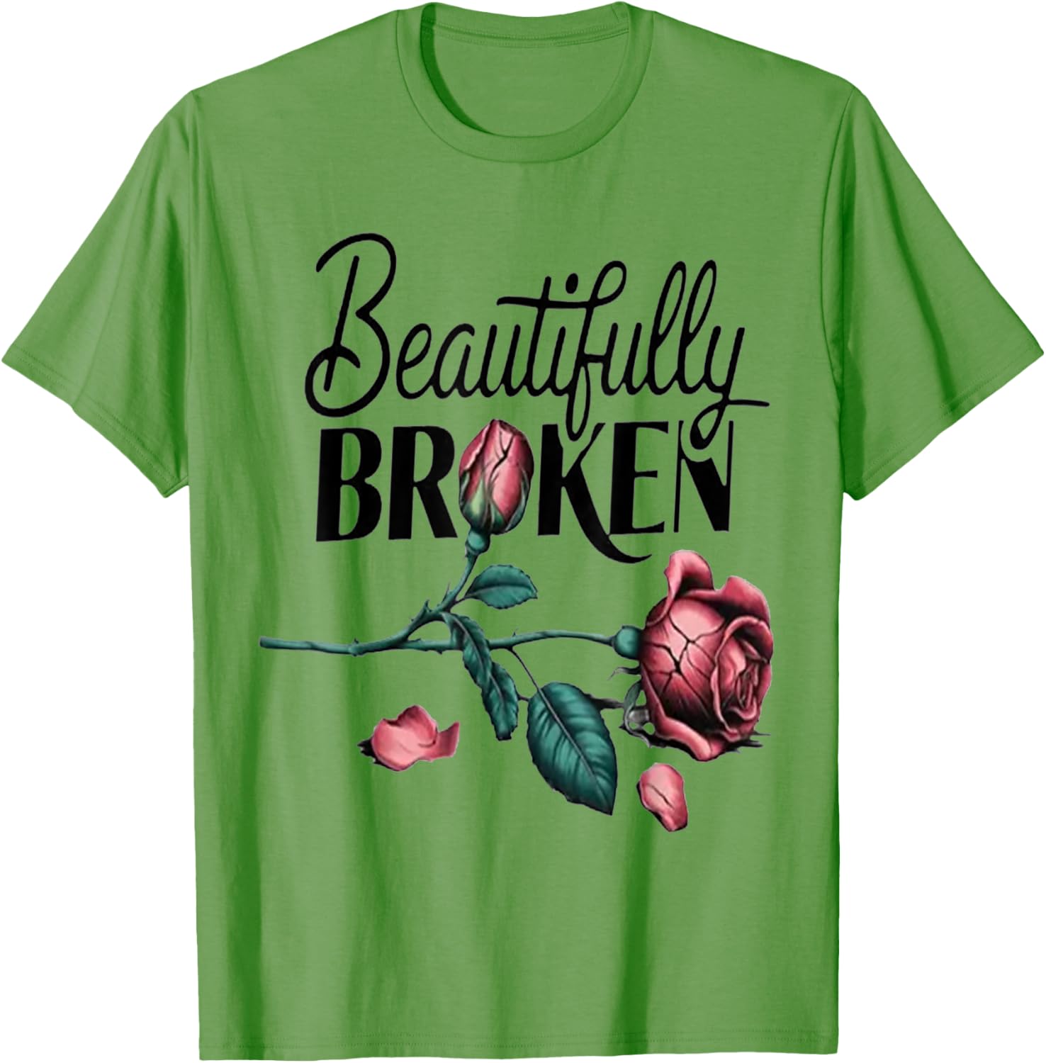Beautifully Flowers Rose Broken Country Music T-Shirt for Music Lovers - 4
