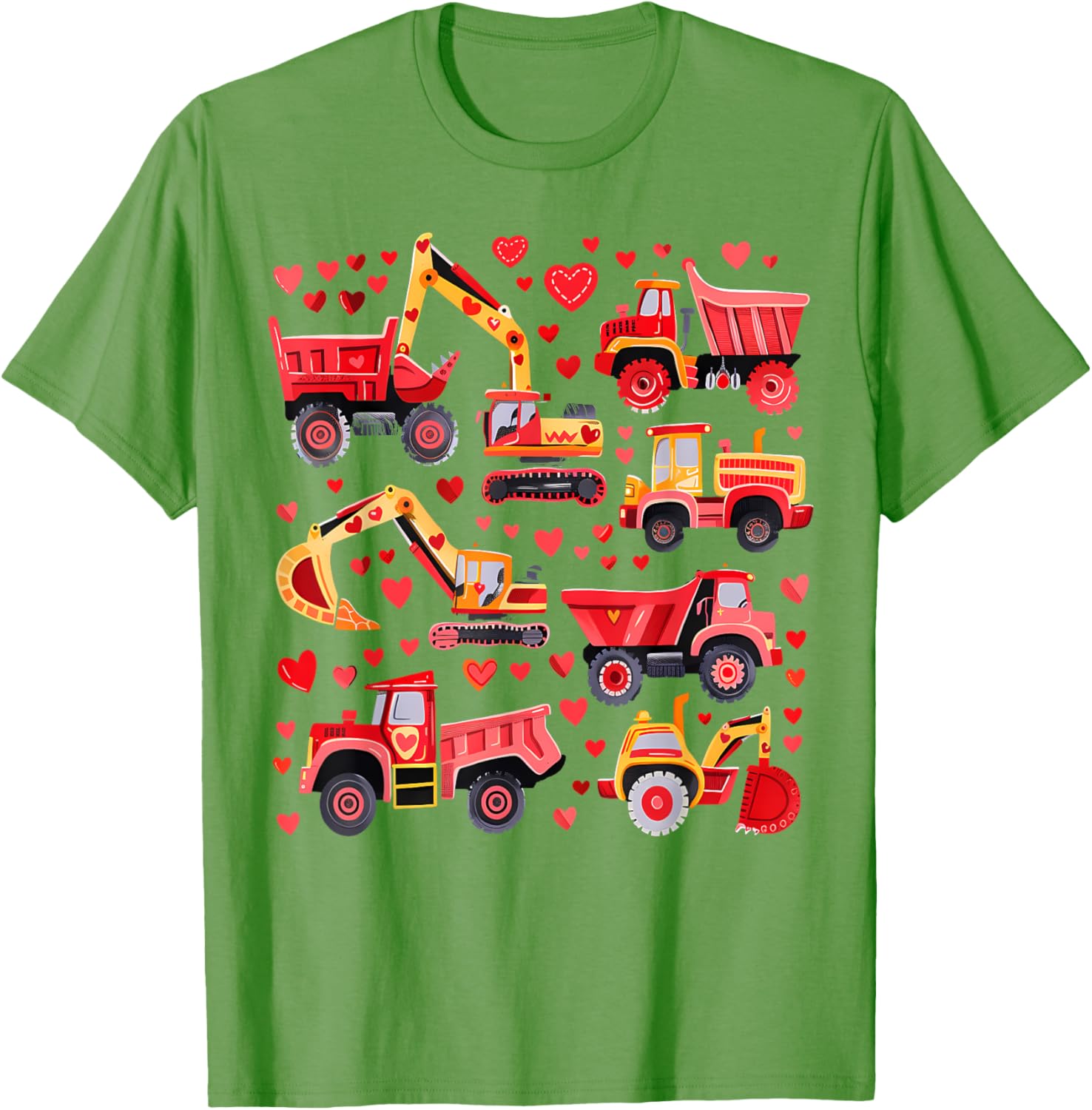 Loads of Love Construction Trucks Valentine's Day T-Shirt for Toddler Boys - 29