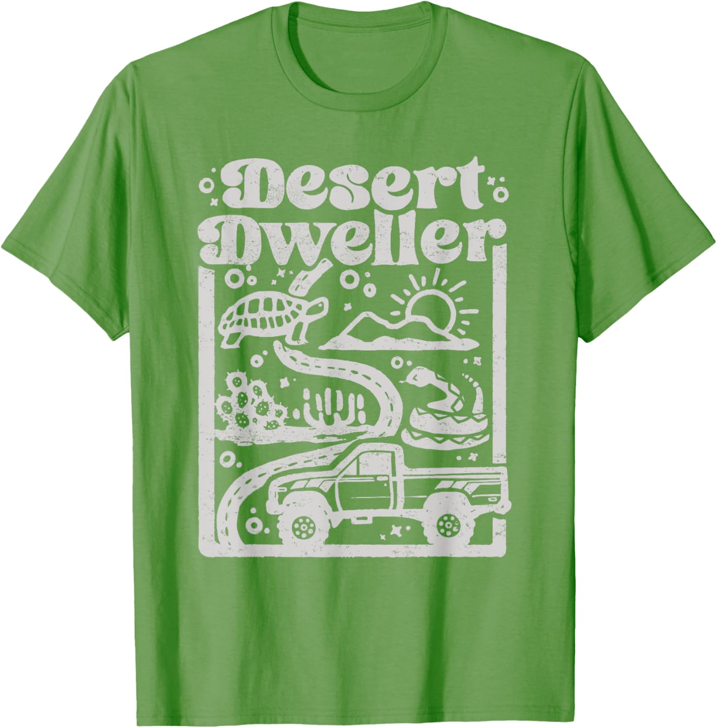 Vintage Desert Dweller Mountain Tee for Vehicle Lovers - Stylish T-Shirt - 4