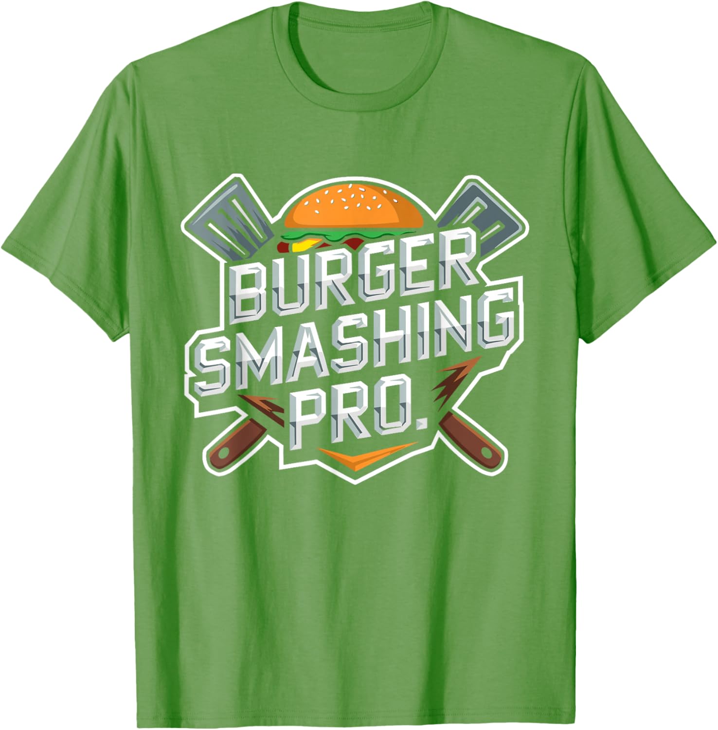 Smash Burger Lover Grilled Cheeseburger Flat Top T-Shirt for Foodies - 7