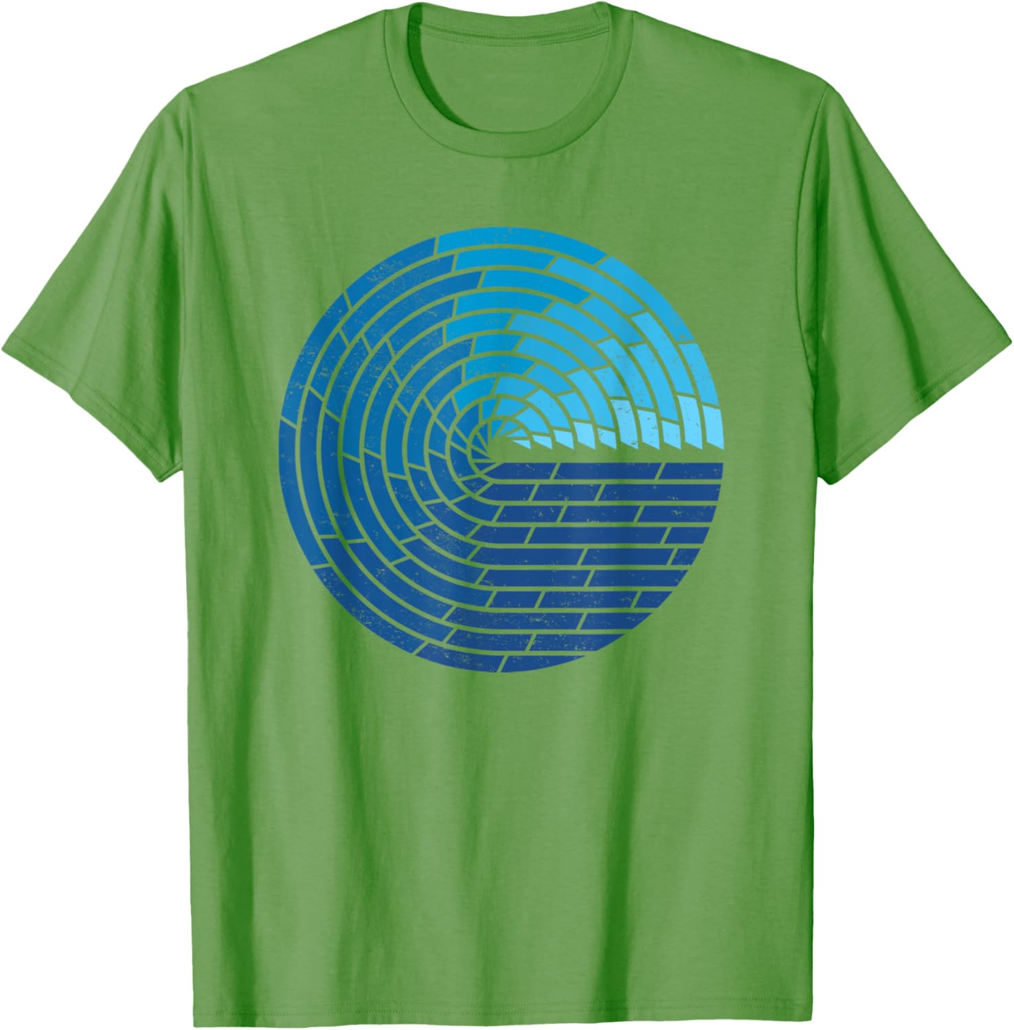 Vintage Ocean Circle Design T-Shirt for Trendy Beach Lovers - 7