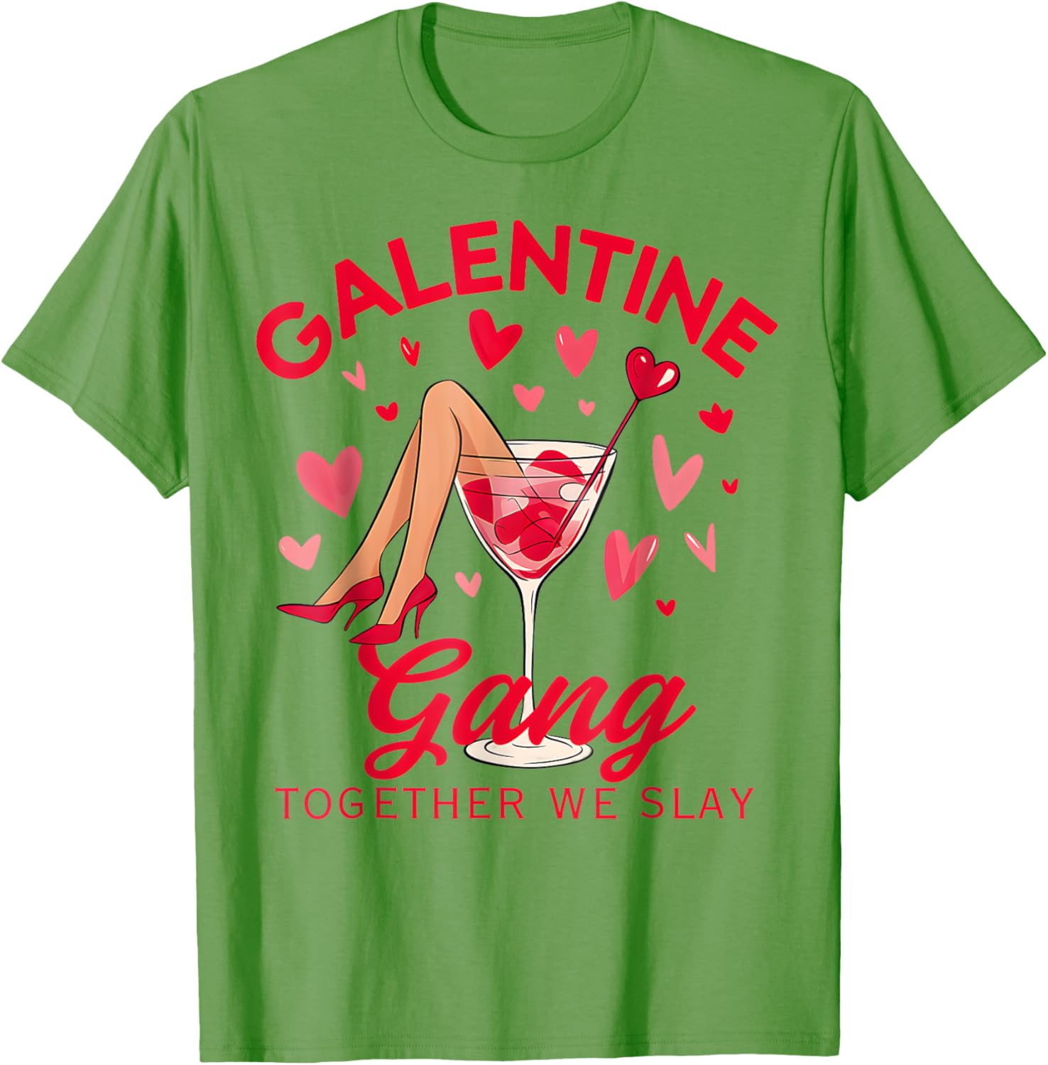 Galentine Gang Together We Slay Valentine's Day T-Shirt for Women and Girls - 20