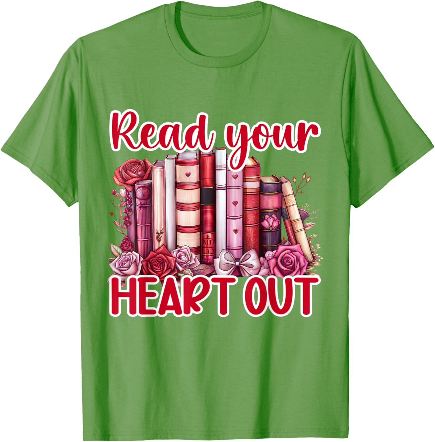 Retro Read Your Heart Out Valentine's Day T-Shirt for Book Lovers and Teachers - 5