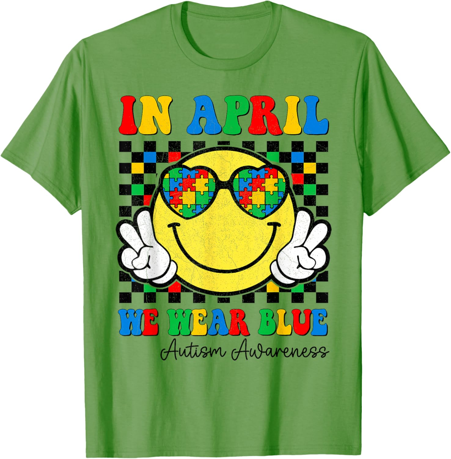 April Blue Autism Awareness T-Shirt for Boys - Kids Fashion Tee - 13