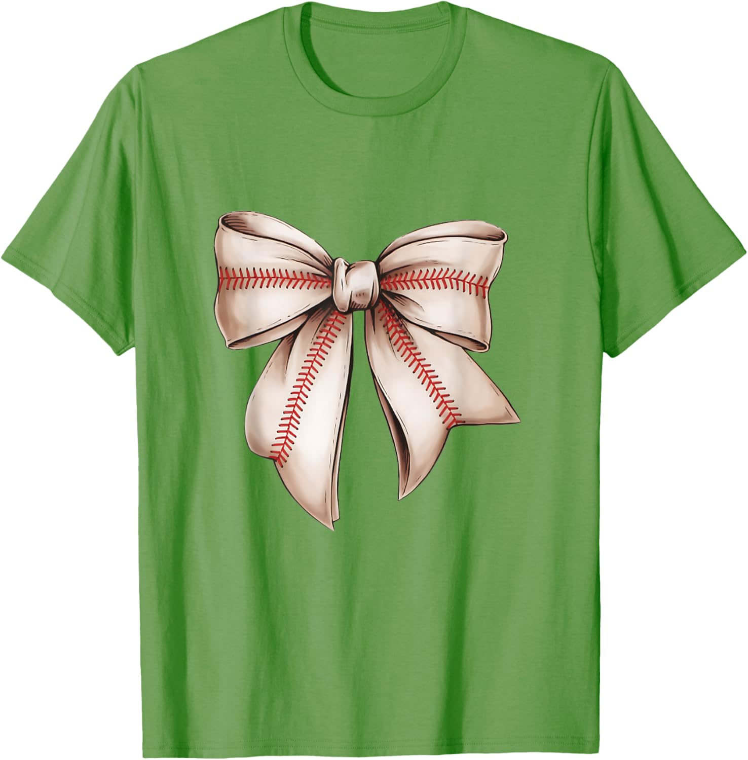 Retro Baseball Bow T-Shirt for Sports Lovers, Fun Sublimation Design - 29