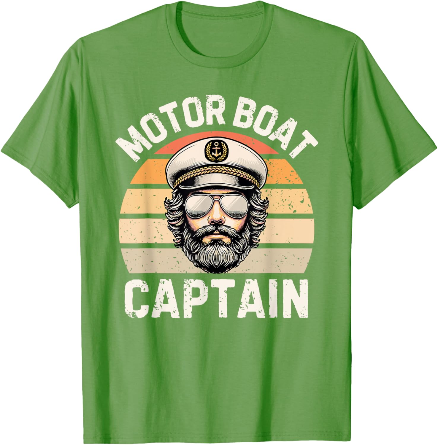 Funny Retro Motor Boat Captain T-Shirt for Nautical Enthusiasts - 26