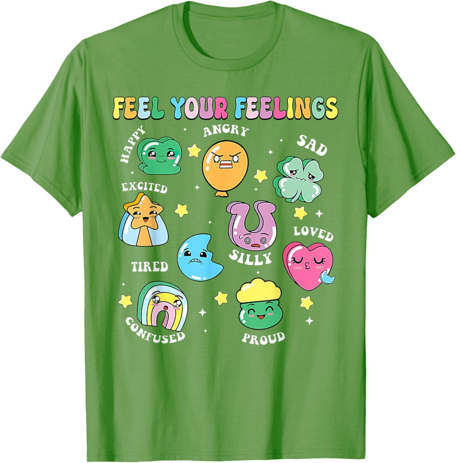 St Patricks Day Feels Your Feelings Teacher T-Shirt for School Counselors - 17