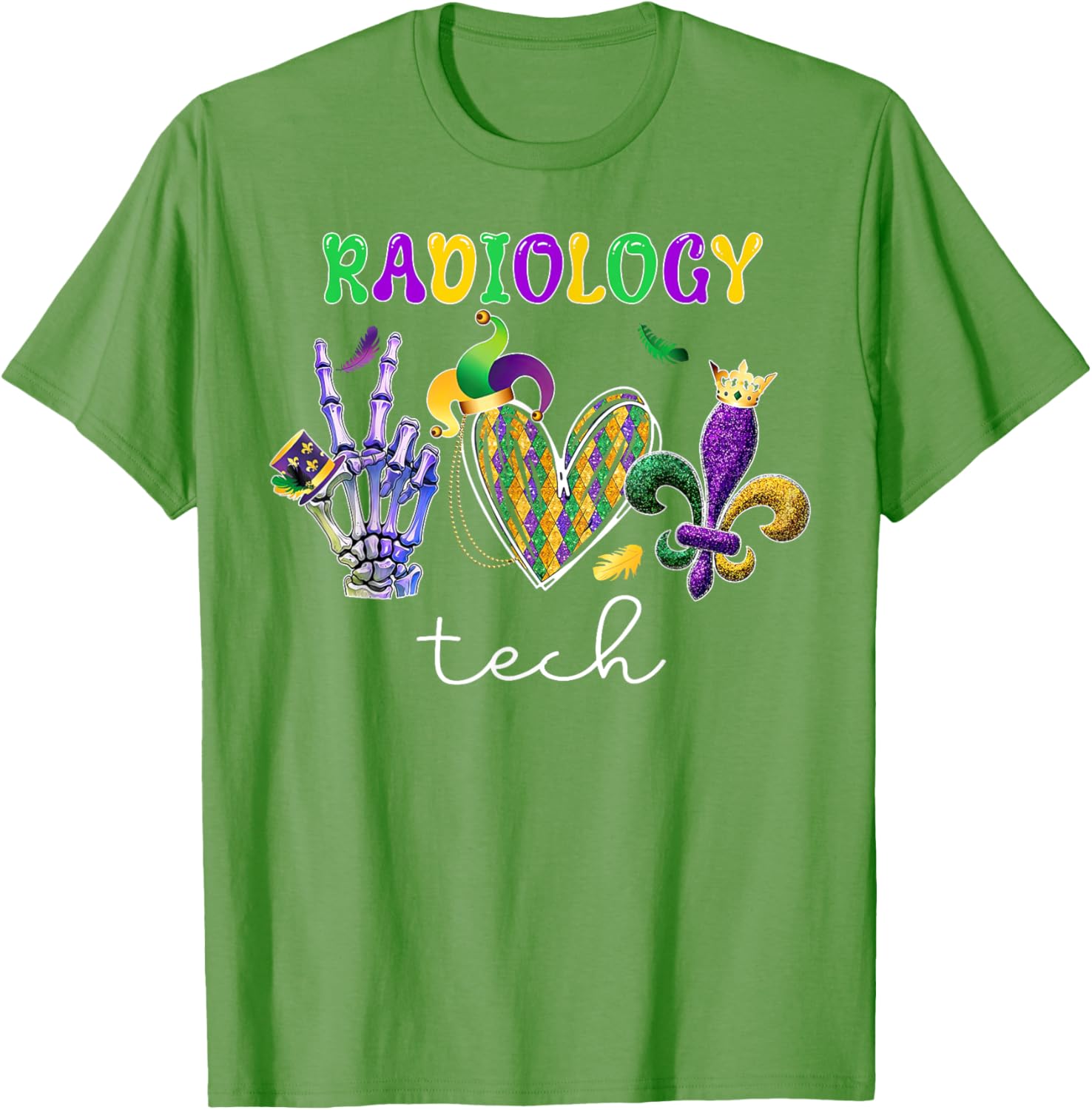 Radiology Tech Mardi Gras T-Shirt for X-Ray Technologists and Fans - 21