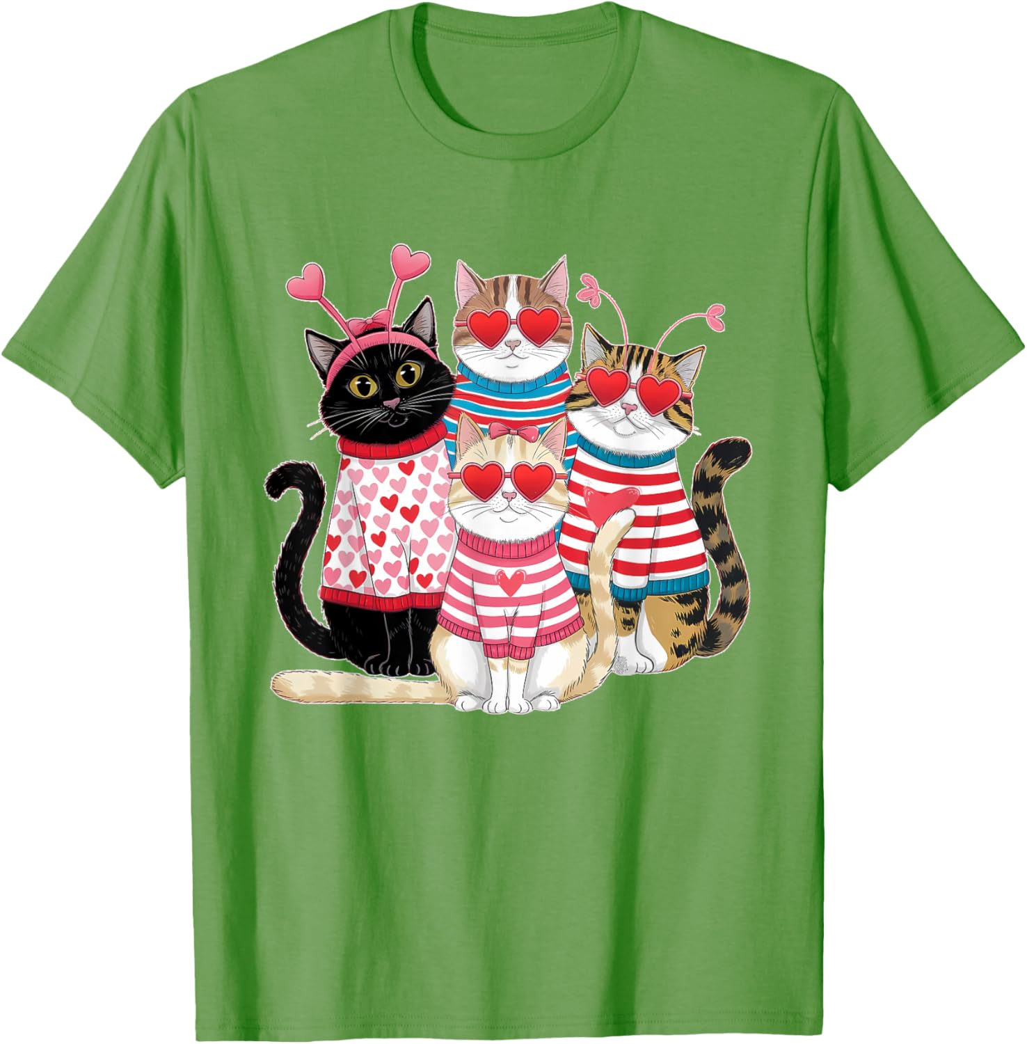 Happy Meowentine's Cute Cat T-Shirt for Girls - Perfect Valentine's Gift - 24