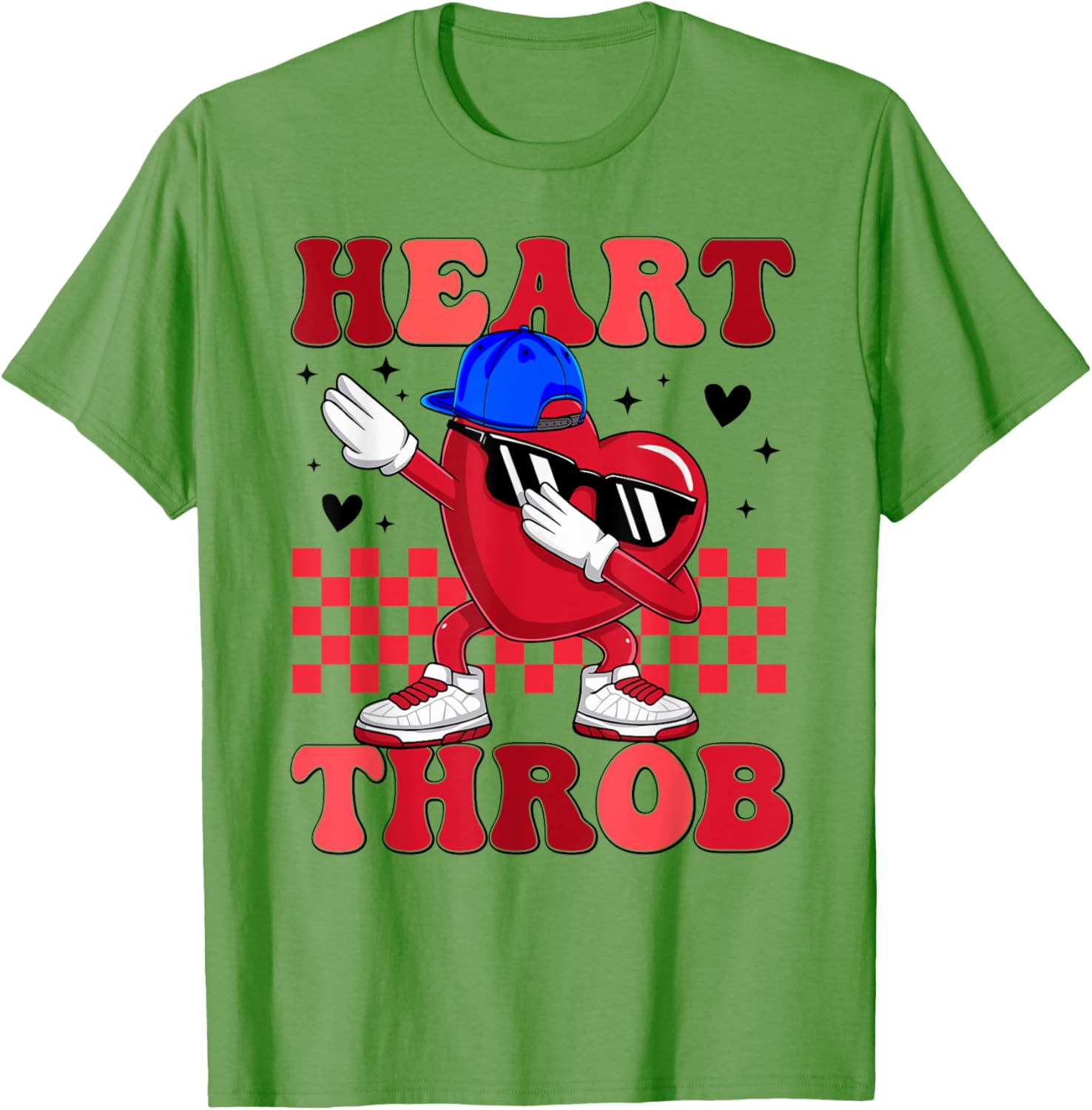 Groovy Heart Throb Valentine's Day Dabbing Toddler T-Shirt for Boys - 4