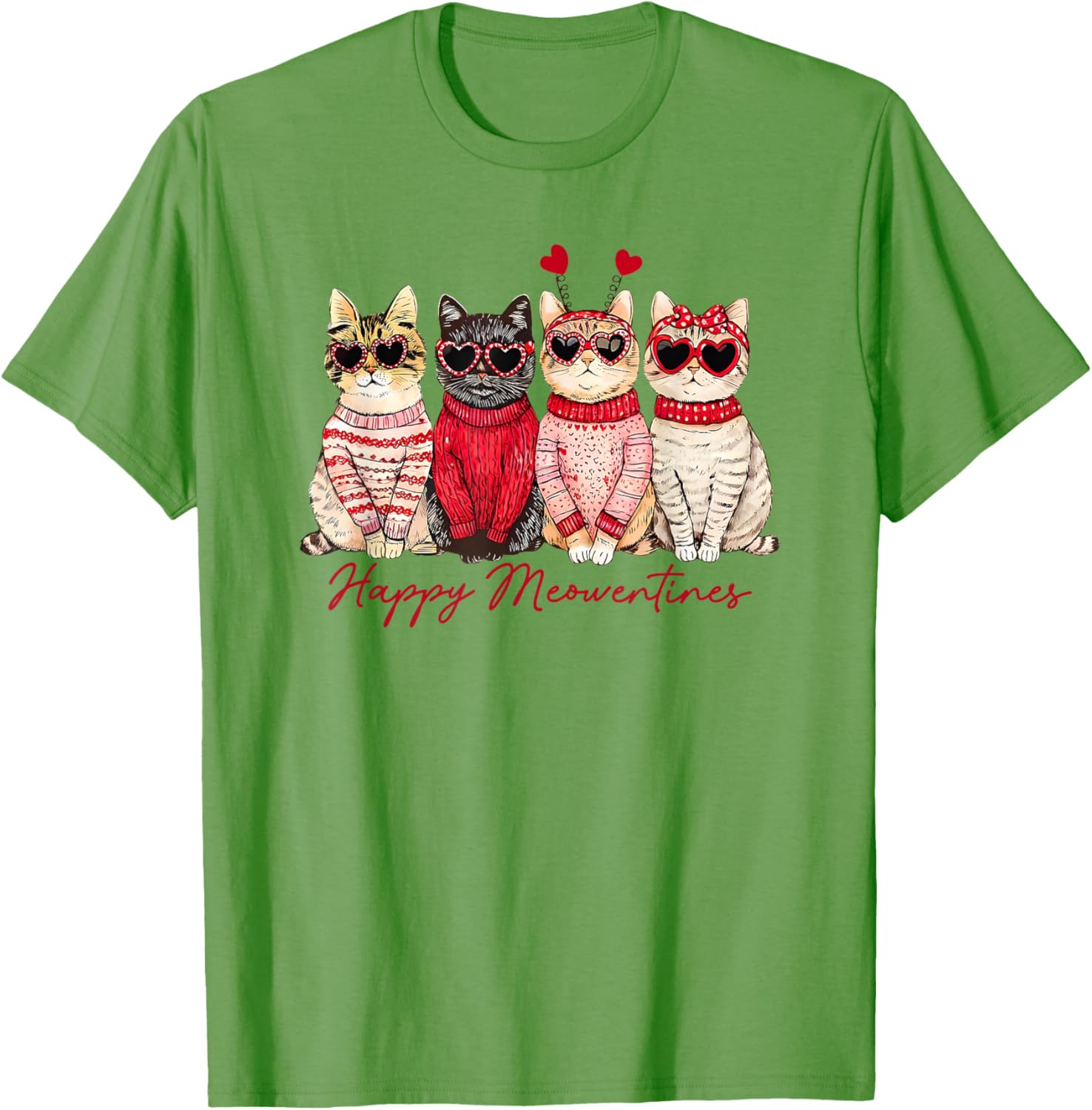 Happy Meowentines Cat T-Shirt for Valentine's Day Love and Fun - 4