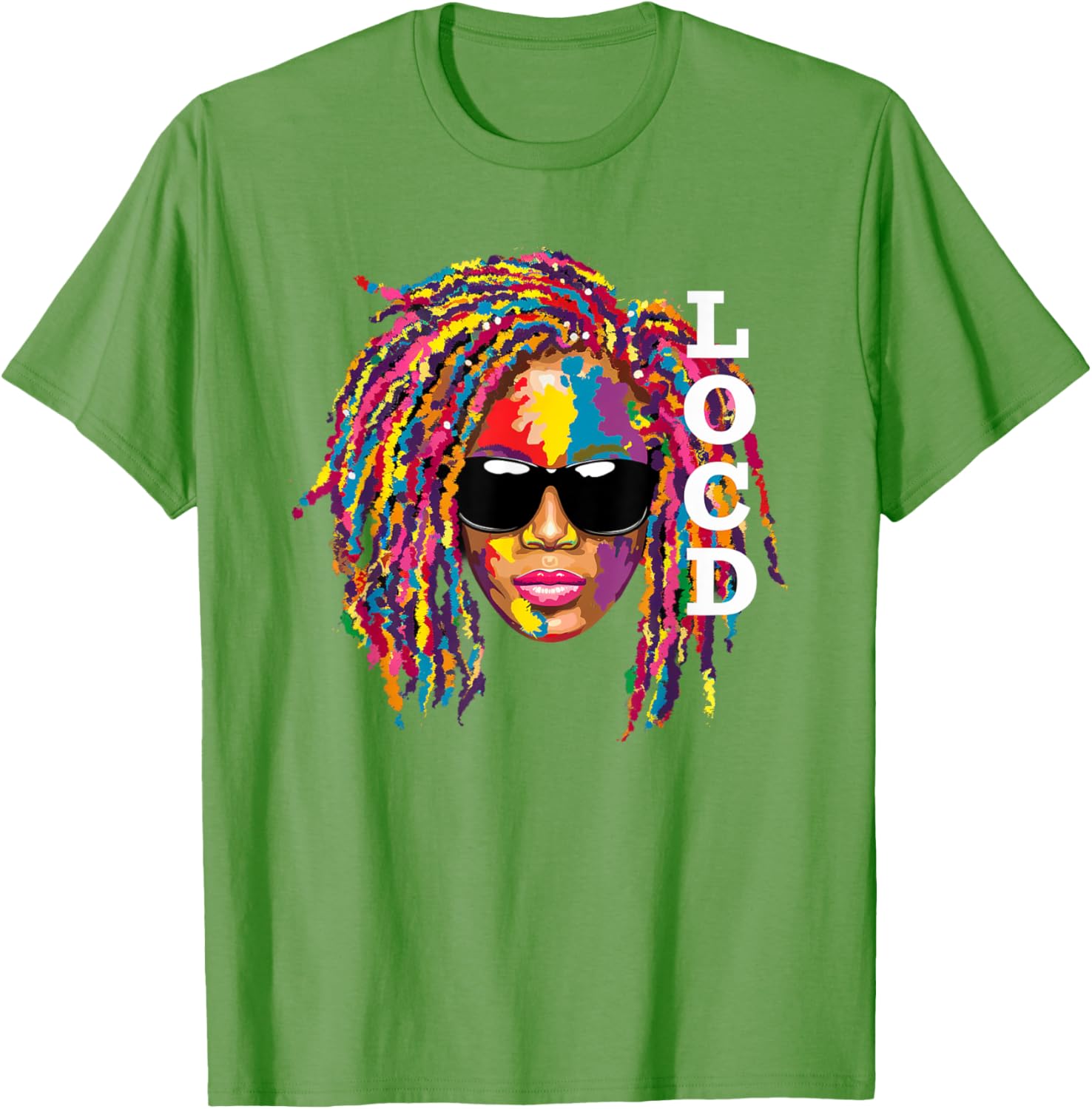 Loc'd For Life Afro Locs T-Shirt for Black Melanin Women - Stylish Dreadlocks Apparel - 16