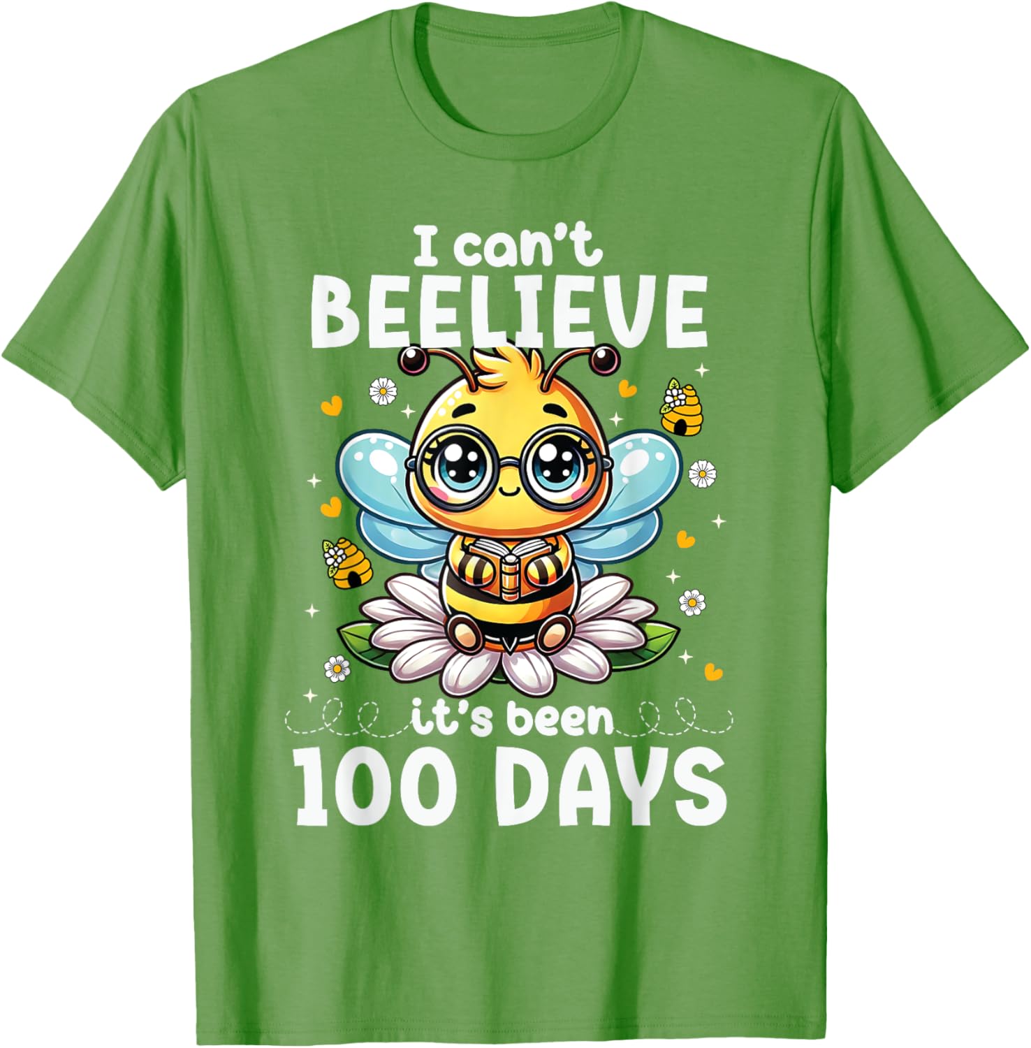 Fun 100 Days of School Bee T-Shirt for Kids and Teachers - 19