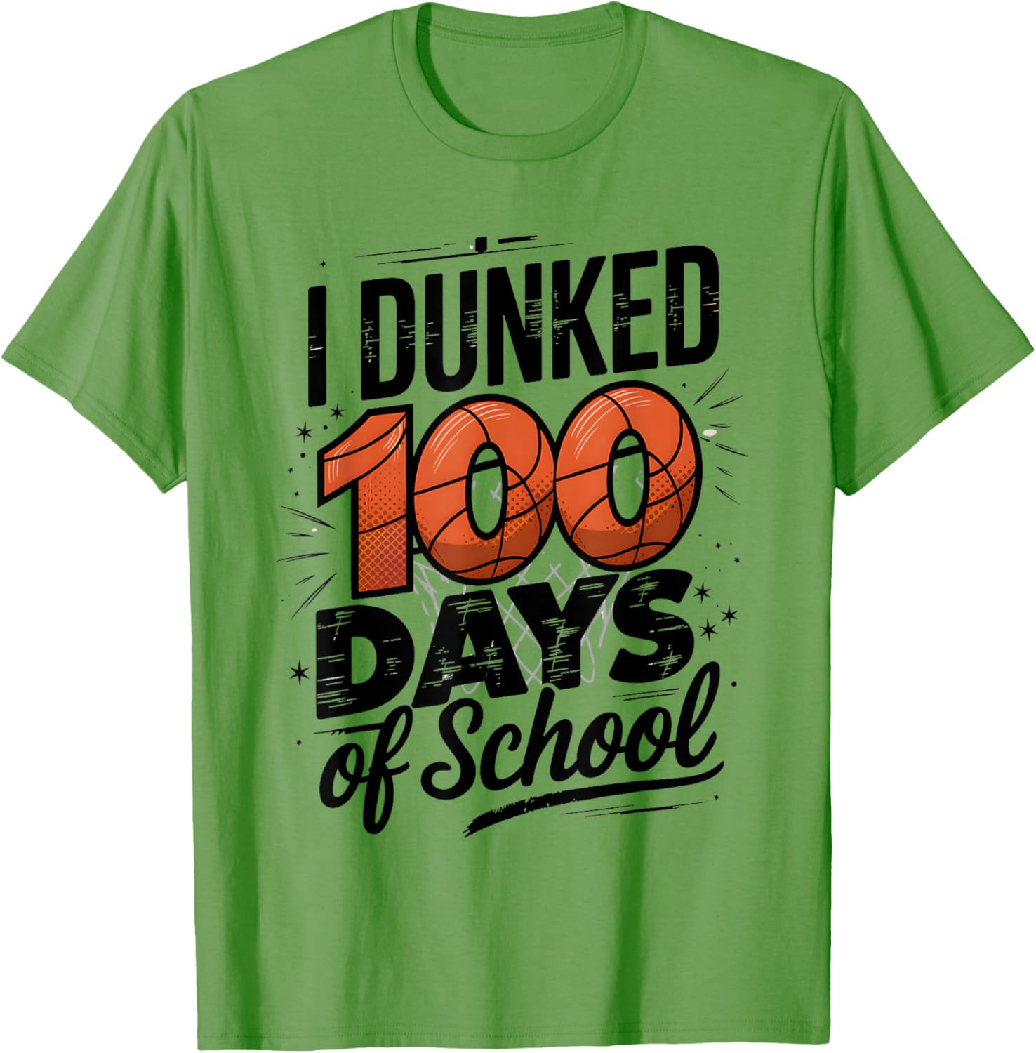 100 Days Smarter Basketball T-Shirt for Boys Dunked School Achievement - 10
