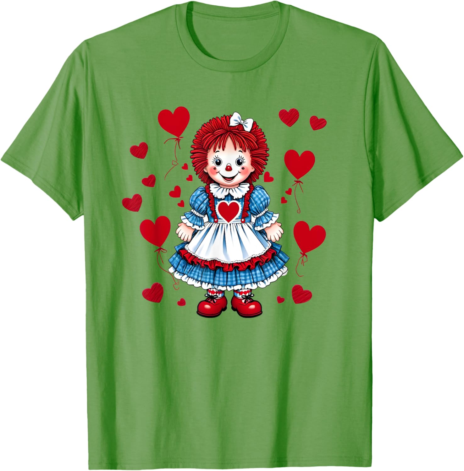 Raggedy Ann Valentine's Day Heart T-Shirt for Sweethearts and Friends - 21
