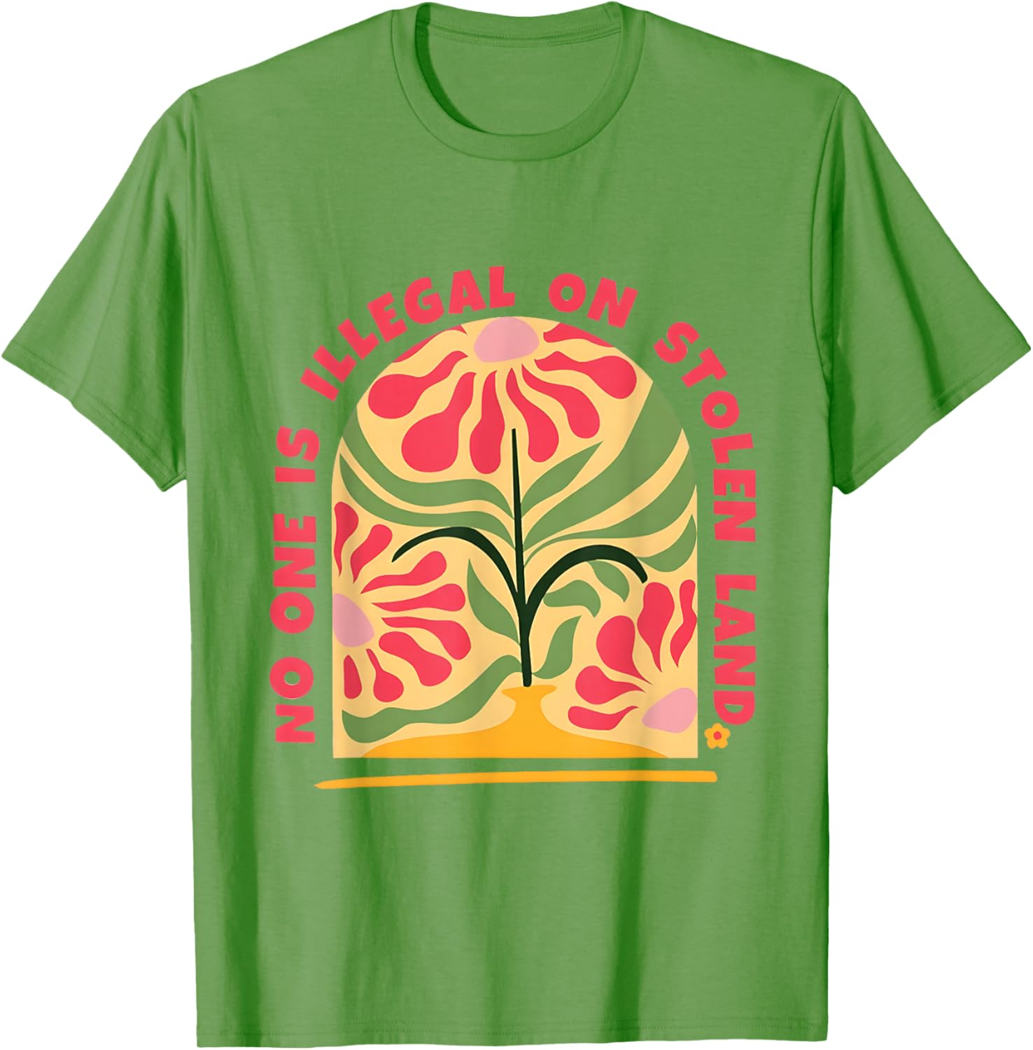 Empower Human Rights with No One Is Illegal T-Shirt on Stolen Land - 4