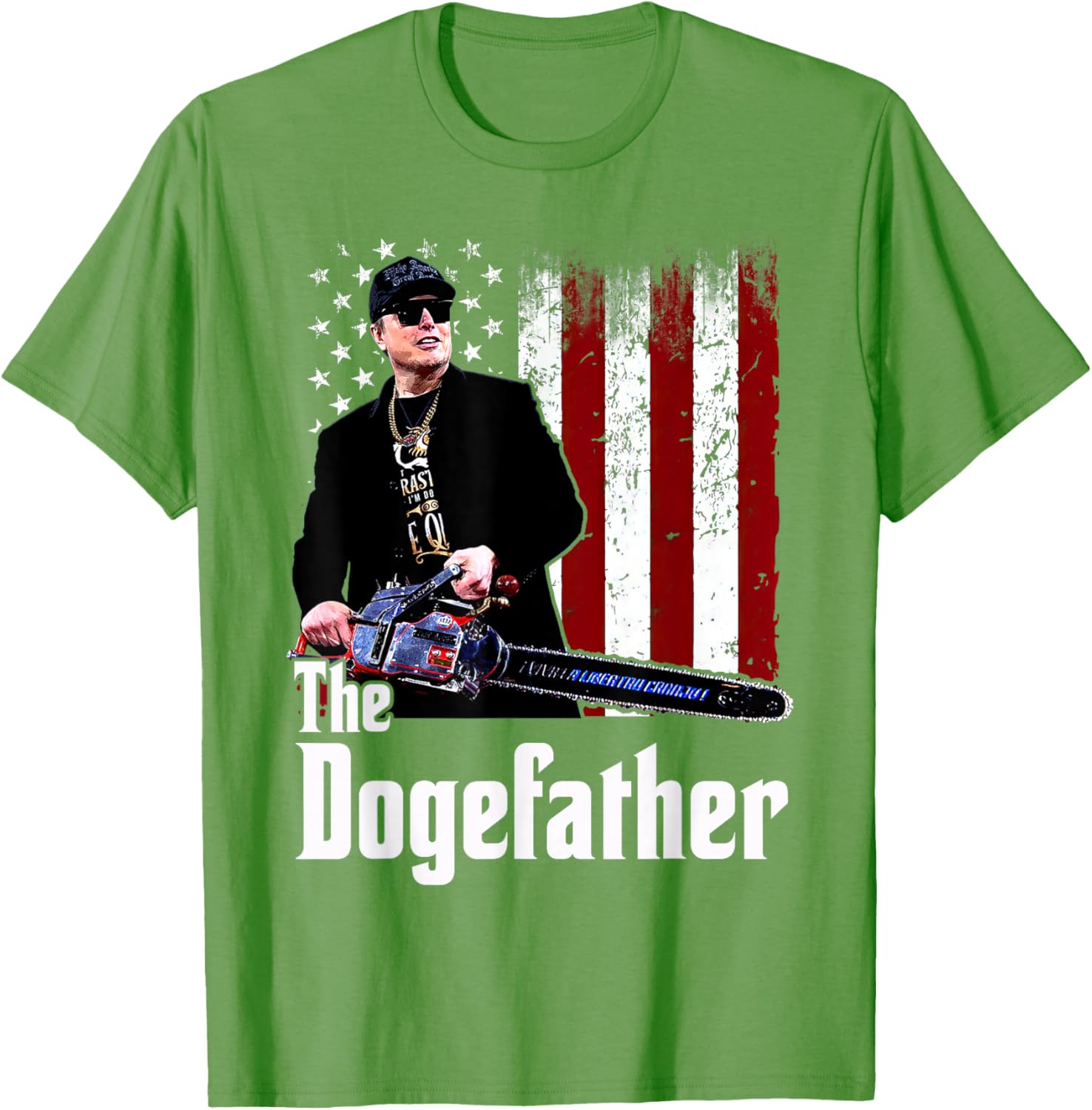 The Dogefather Chainsaw USA Flag T-Shirt for Men and Women - 16