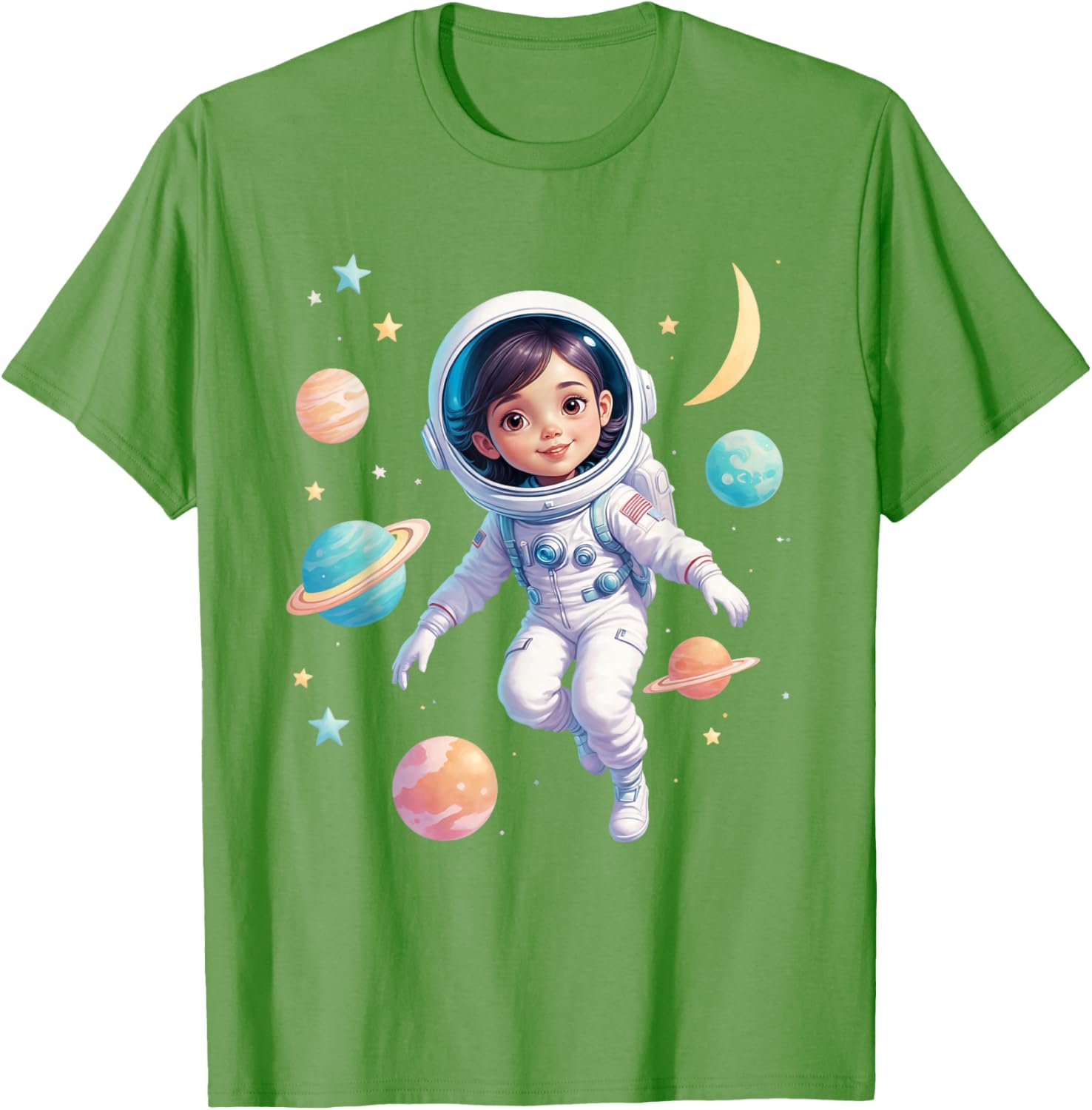 Cute Space Girl Astronaut T-Shirt for Cosmic Explorer Fans - 21