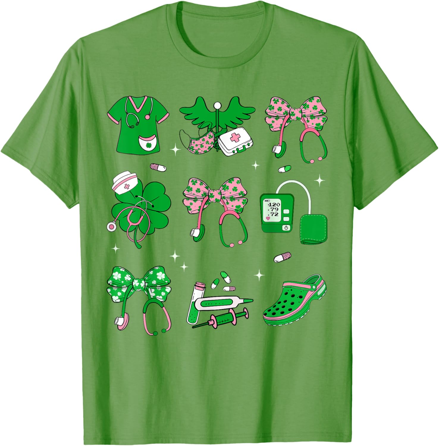 Lucky Shamrock Nurse T-Shirt for St. Patrick's Day Celebration - 13