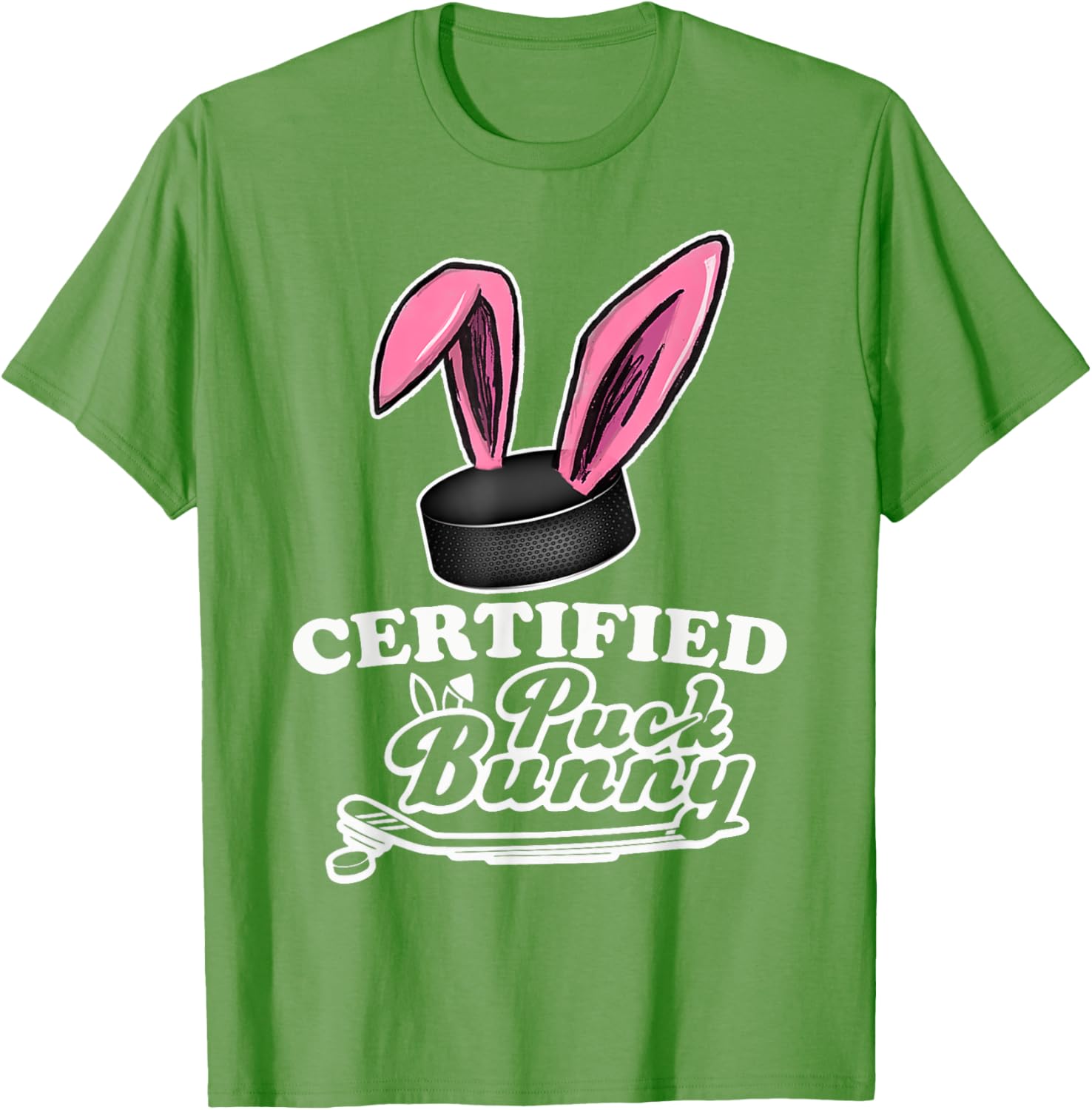 Certified Puck Bunny Funny Ice Hockey Quote T-Shirt for Fans - 13