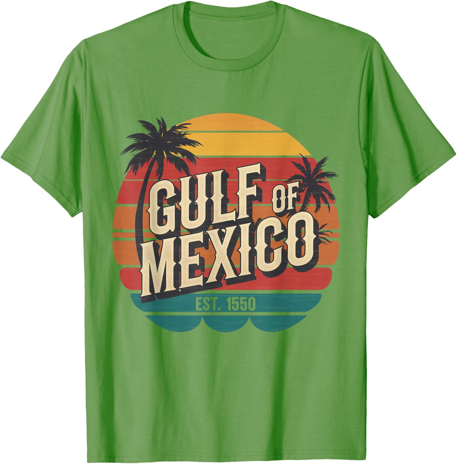Vintage Gulf of Mexico EST 1550 Retro T-Shirt for Beach Lovers - 10