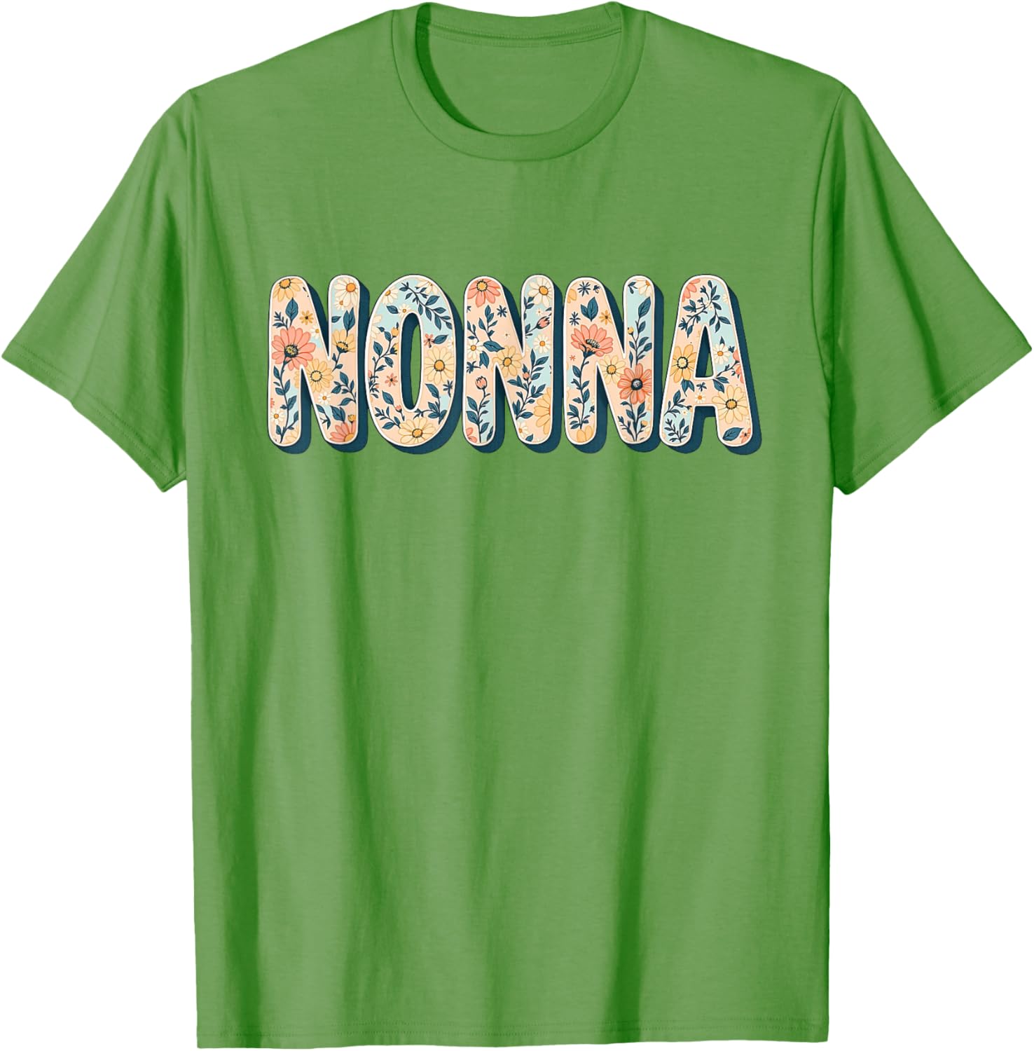 Wildflowers Nonna Floral Mother's Day T-Shirt for Stylish Grandmas - 5