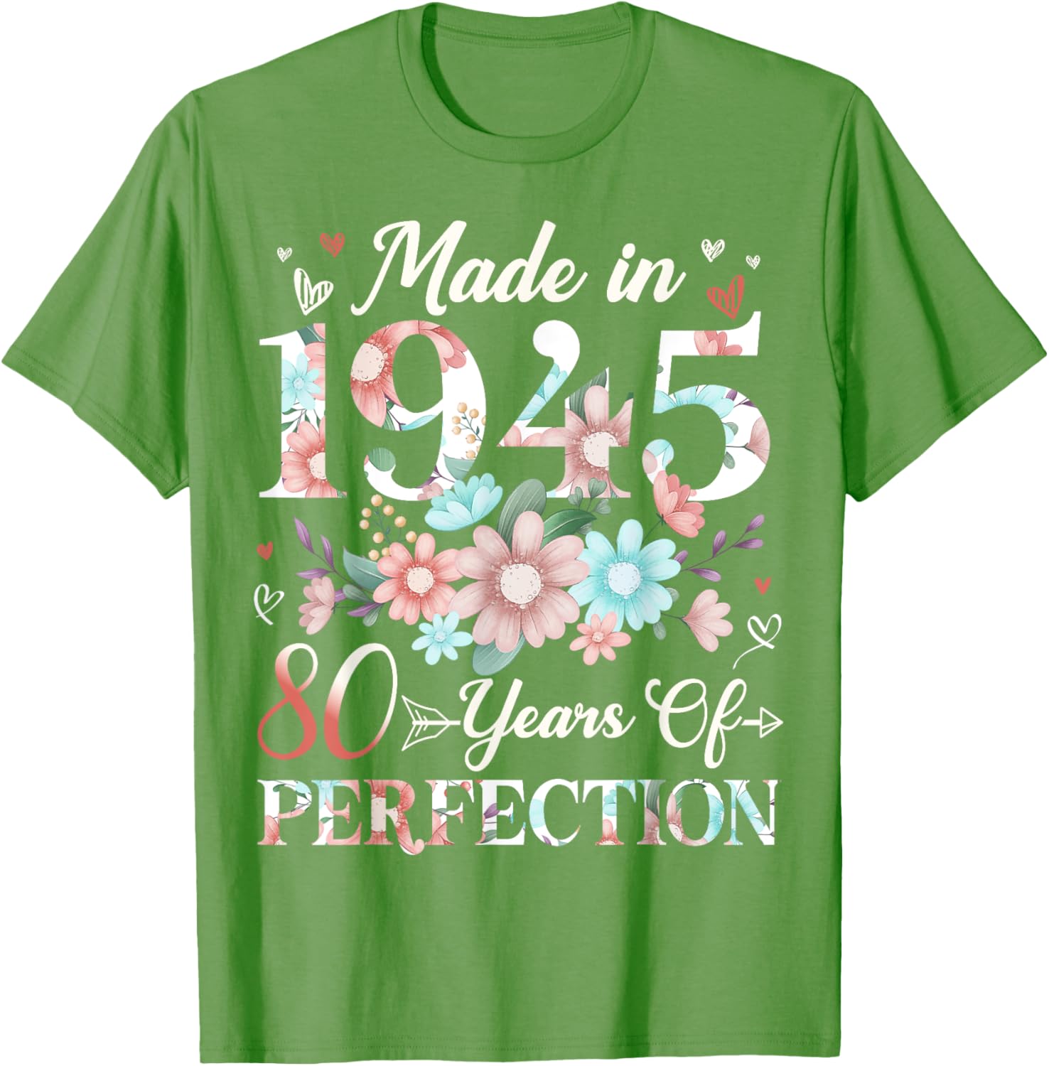 Floral 80th Birthday T-Shirt for Women - Celebrating 80 Years of Joy - 16
