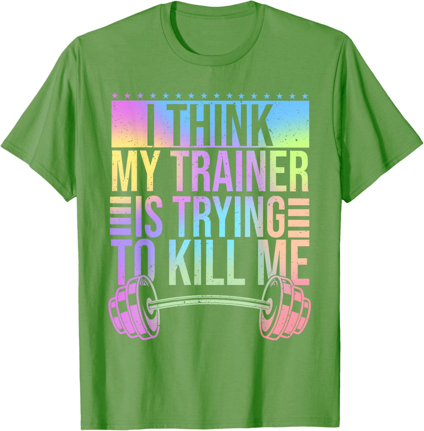 Funny Gymer T-Shirt I Think My Trainer Is Trying To Kill Me Gym Wear - 16