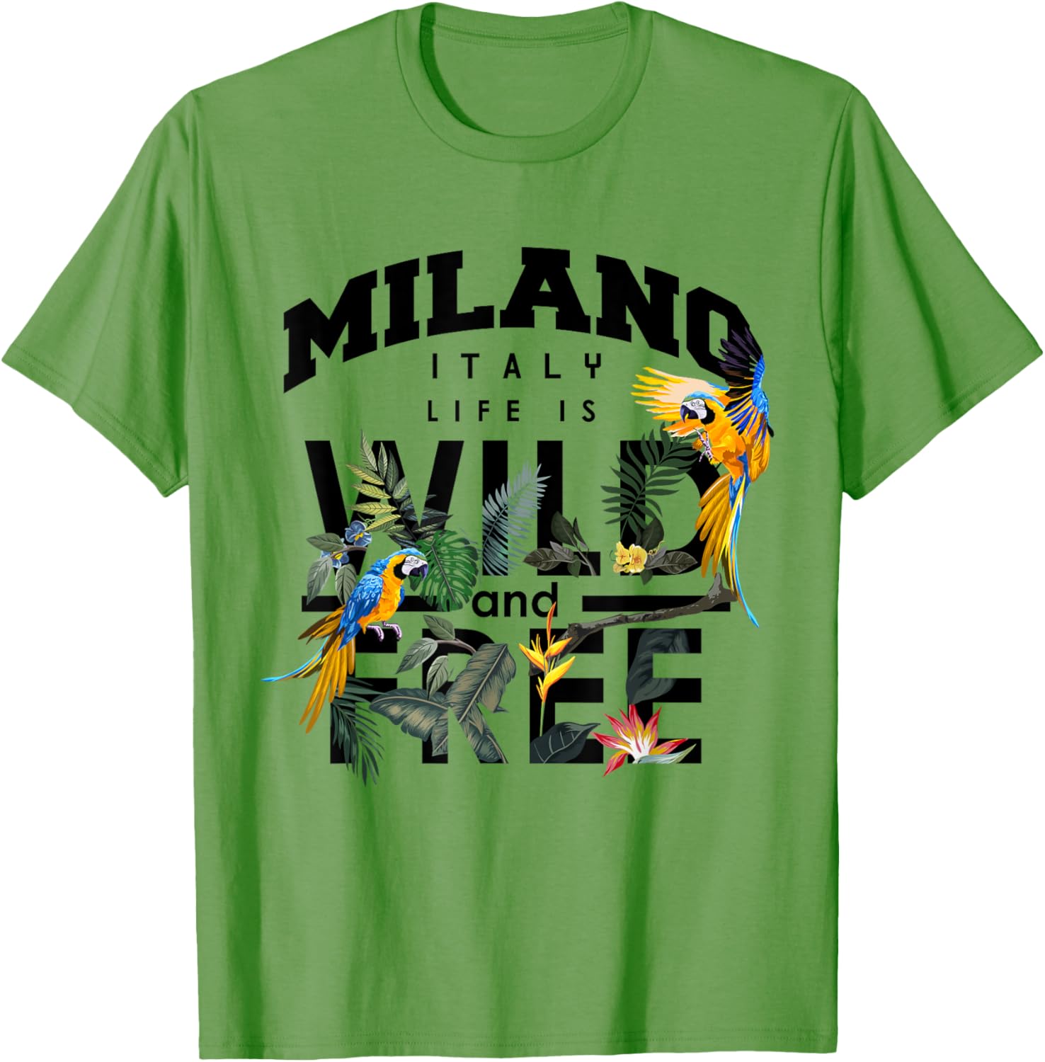 I Love Milano Floral Graphic T-Shirt for Wild & Free Spirits - 4