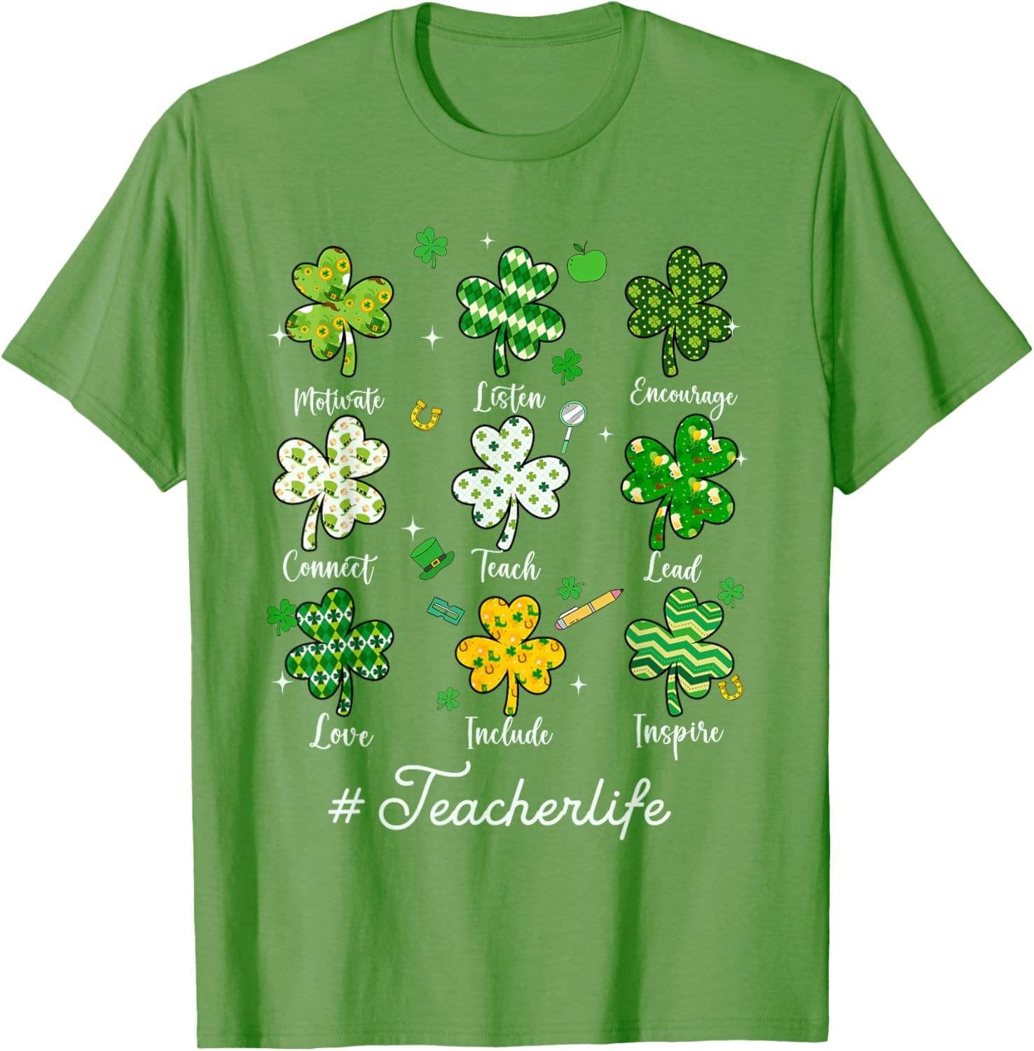 Teacher Life Shamrock T-Shirt - Inspire Love This St. Patrick's Day - 11