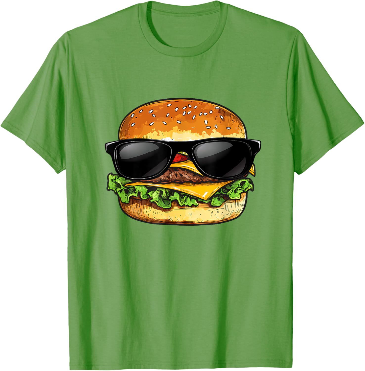 Funny Hamburger Sunglasses Cheese BBQ T-Shirt for Food Lovers - 22