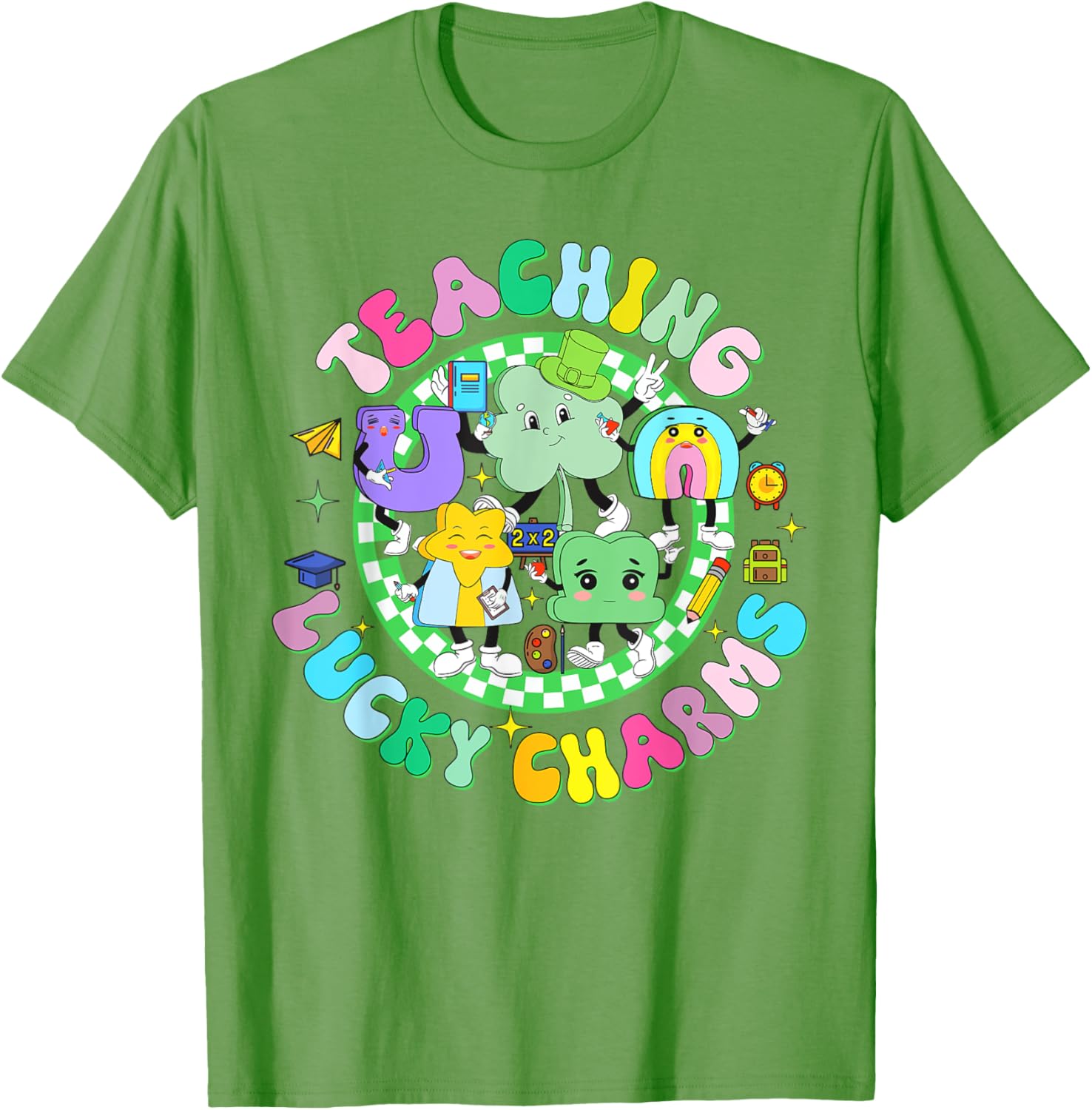 Lucky Charms St Patrick's Day Teacher T-Shirt for Classroom Fun - 4
