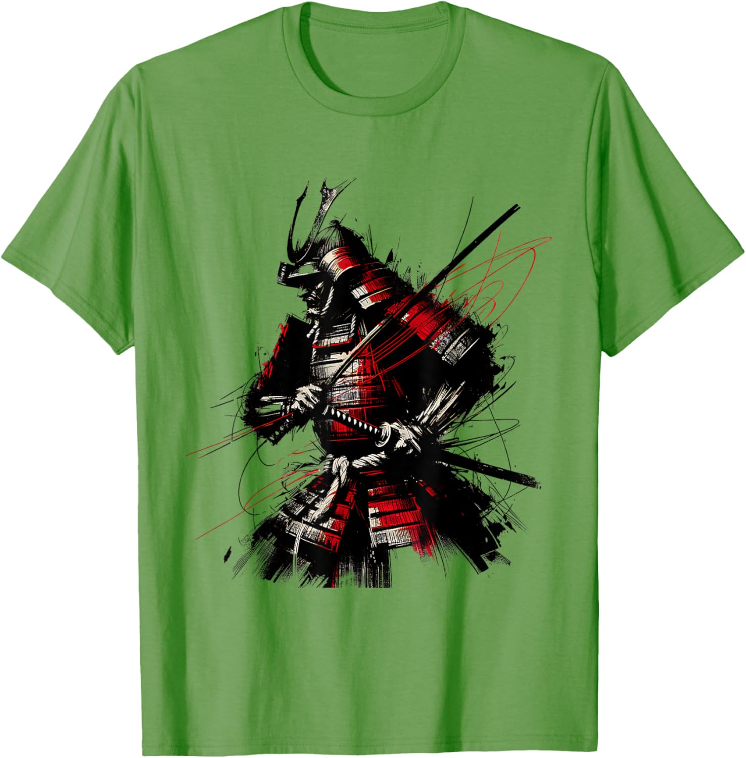 Samurai Brush Stroke Vintage Fighter T-Shirt for Art Lovers - 6
