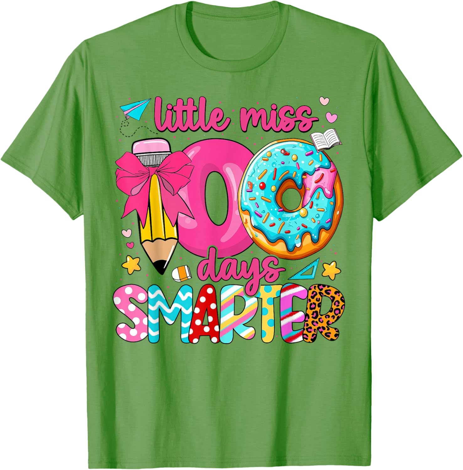Little Miss 100 Days Smarter Girls T-Shirt for 100th Day of School - 21