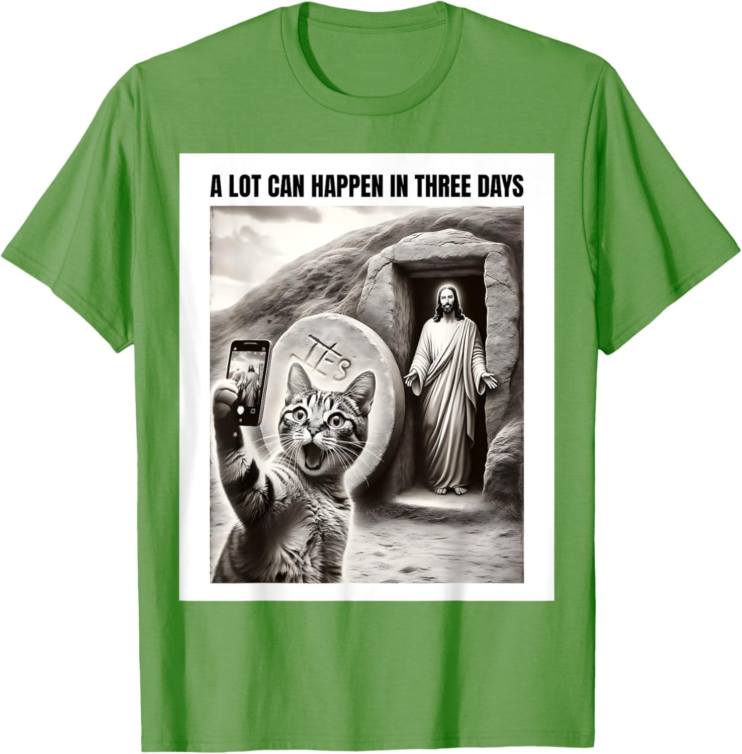 Easter Meme Cat Selfie T-Shirt for Men, Women, Kids – Fun Christian Apparel - 10