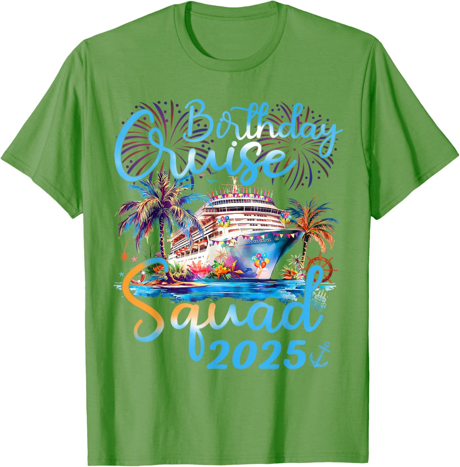 Birthday Cruise Squad 2025 Family Vacation T-Shirt for Celebrations - 20