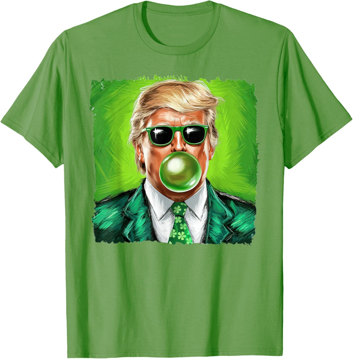 Trump Bubble Gum Sunglasses St. Patrick's Day T-Shirt for Fun Celebrations - 10