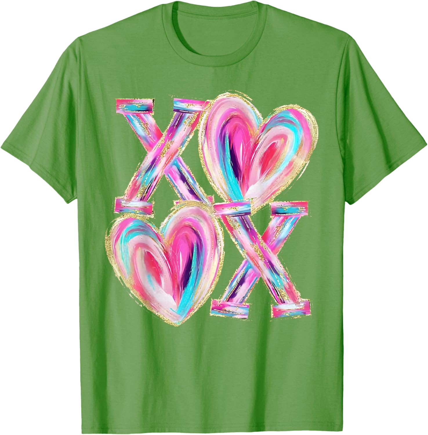Valentine Abstract Heart T-Shirt for Girls and Women - Cute and Stylish - 3